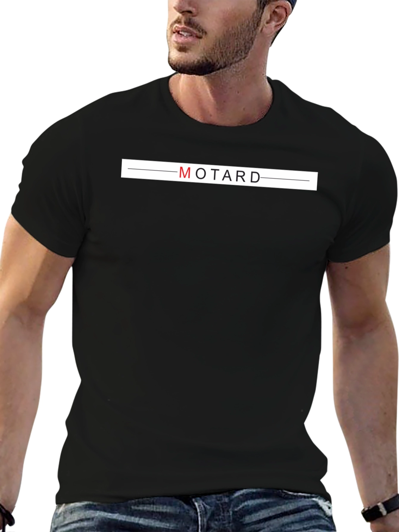 Black MOTARD Graphic Print T-Shirt