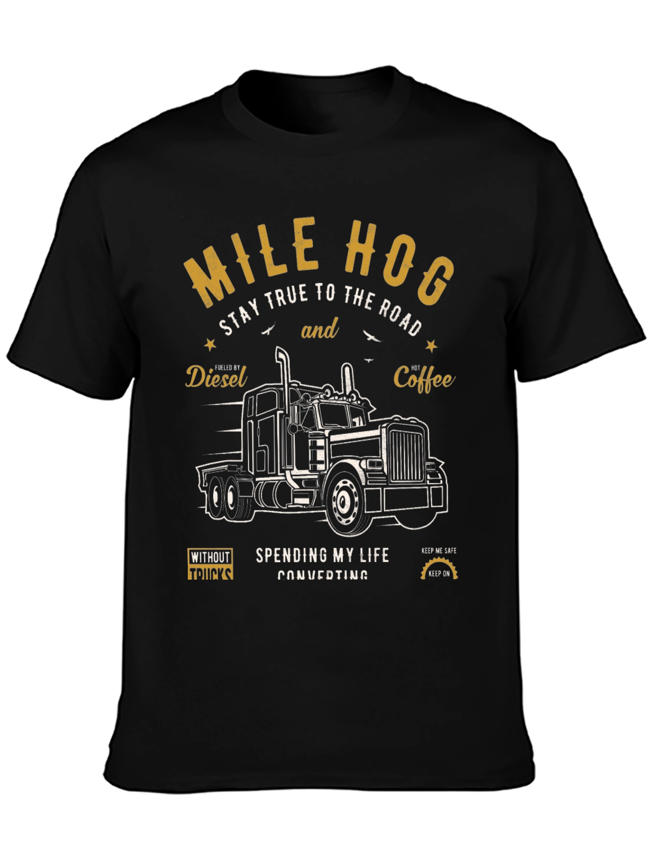 Mile Hog Trucker T-Shirt: Stay True to the Road