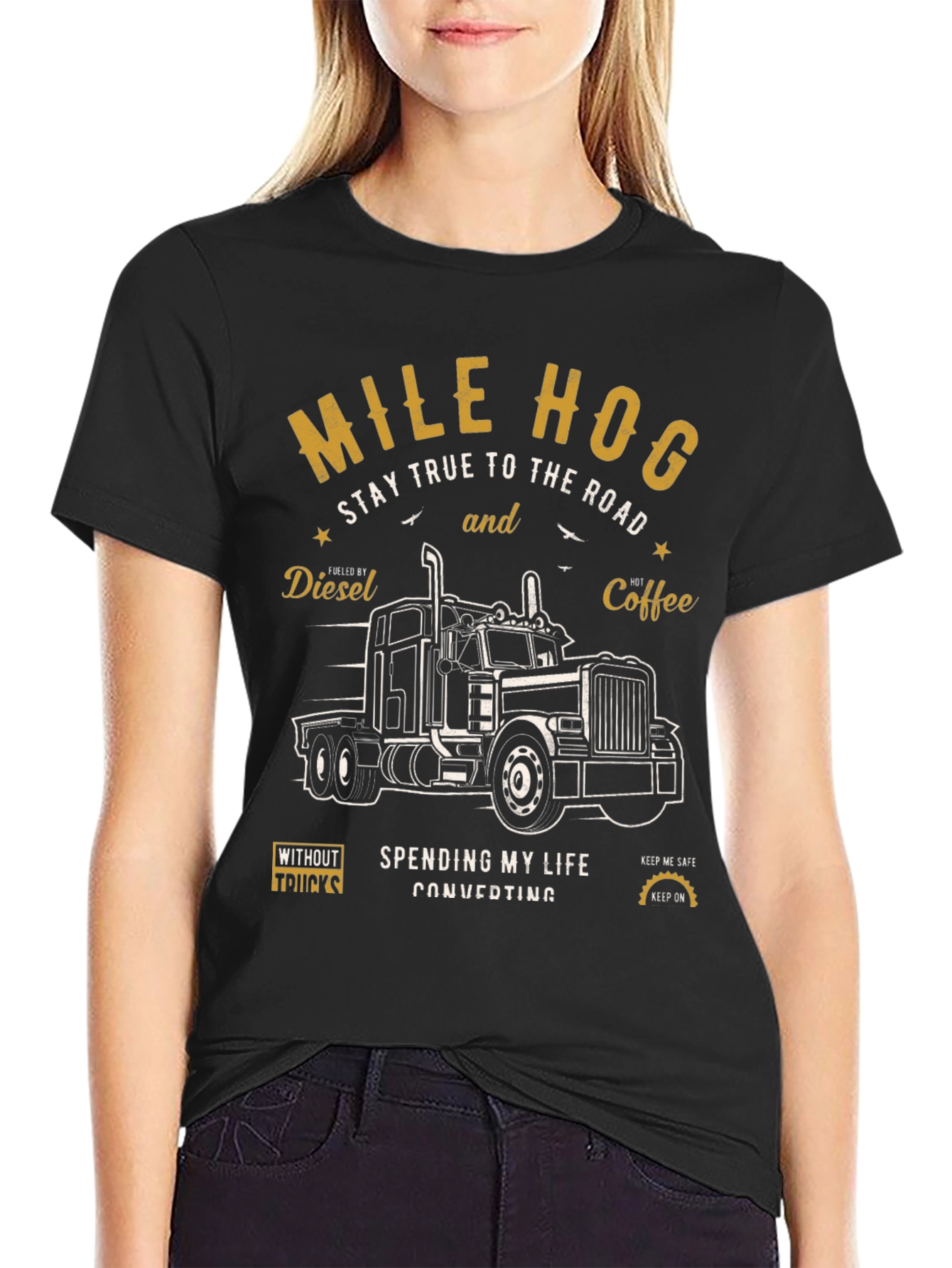 Mile Hog Trucker T-Shirt: Stay True to the Road