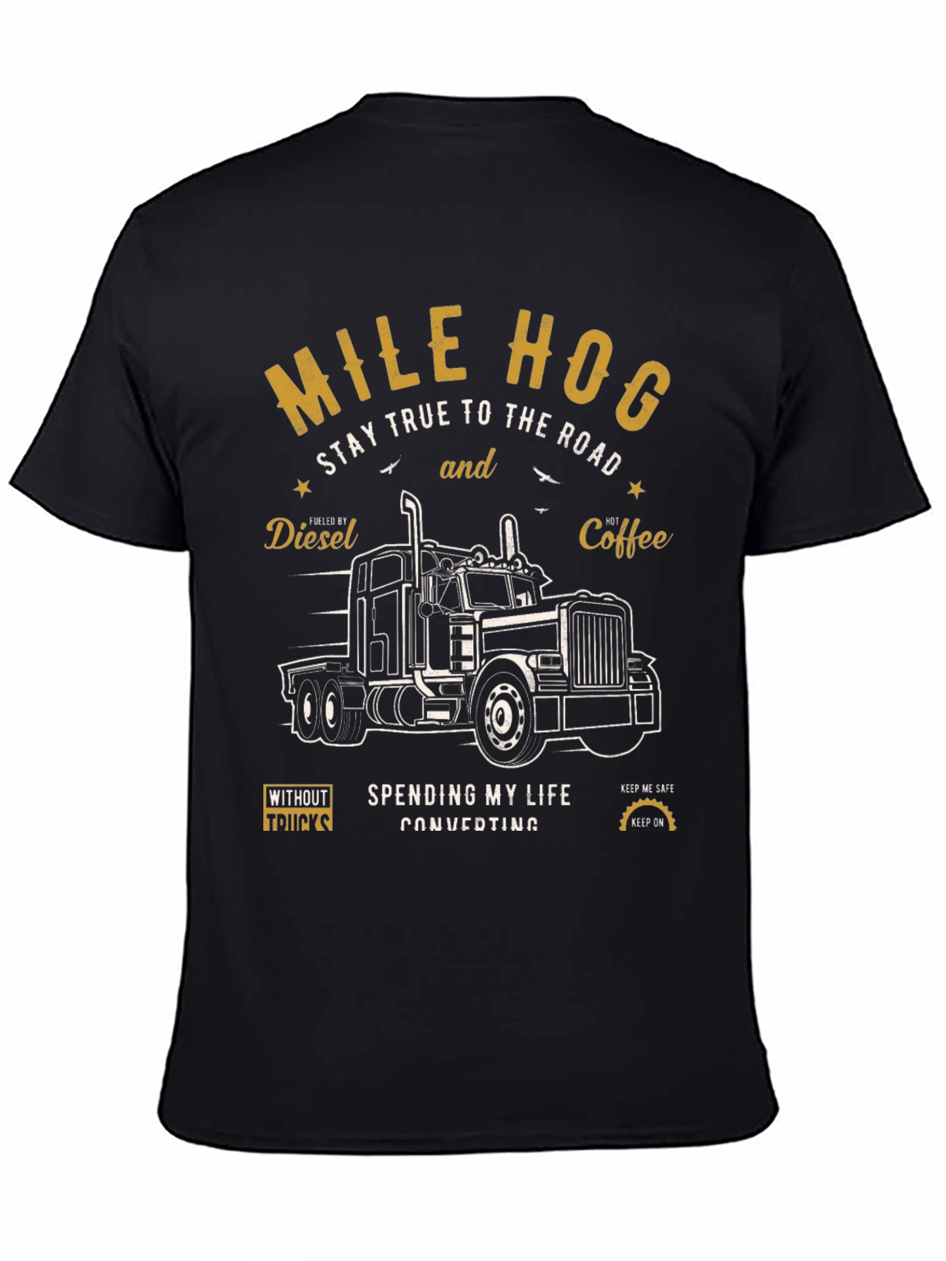 Mile Hog Trucker T-Shirt: Stay True to the Road