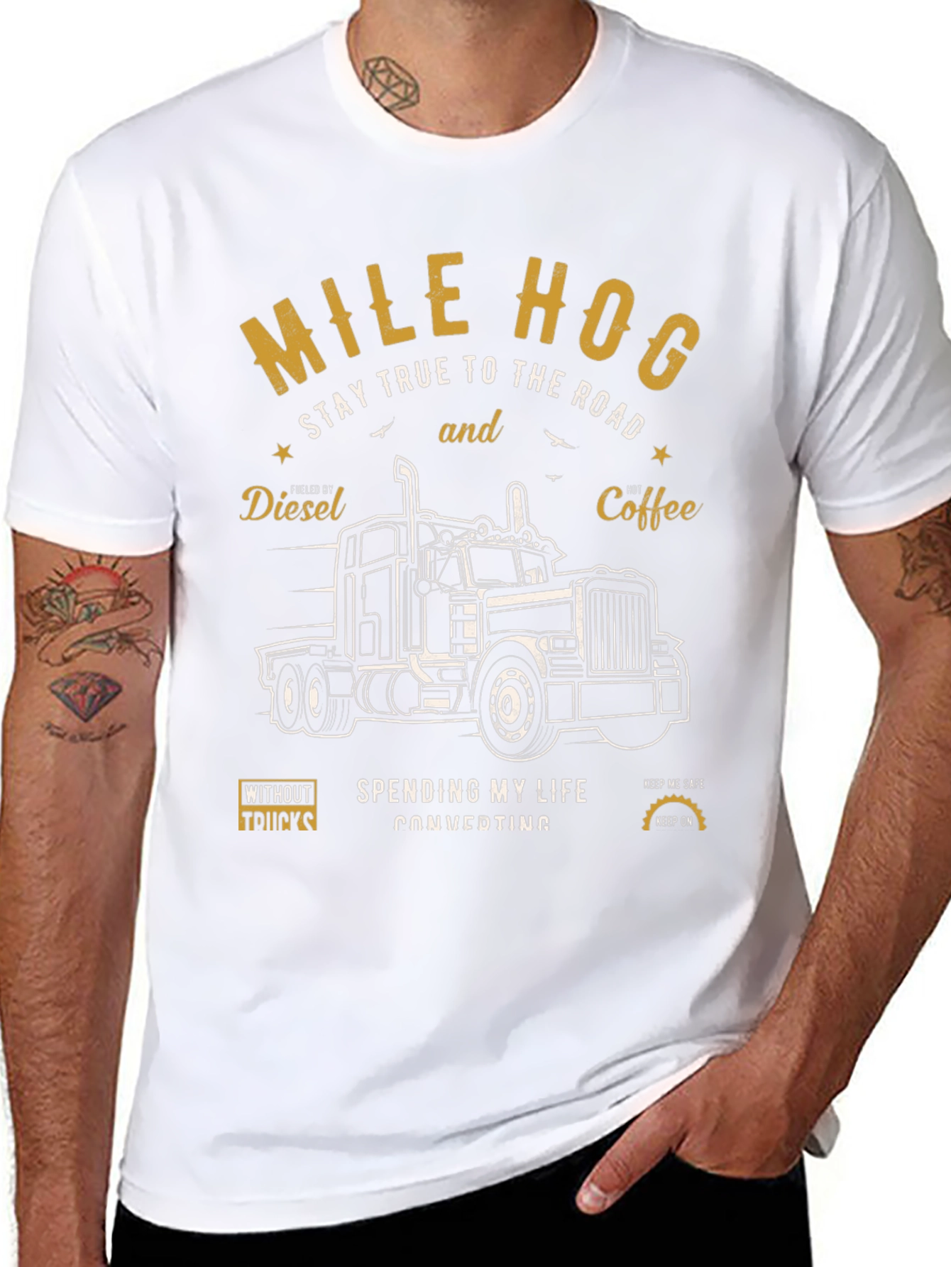 Mile Hog Trucker T-Shirt: Stay True to the Road