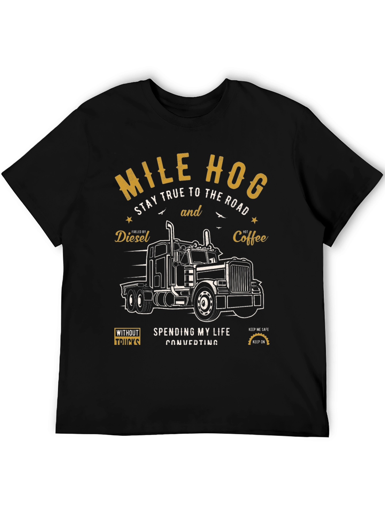 Mile Hog Trucker T-Shirt: Stay True to the Road