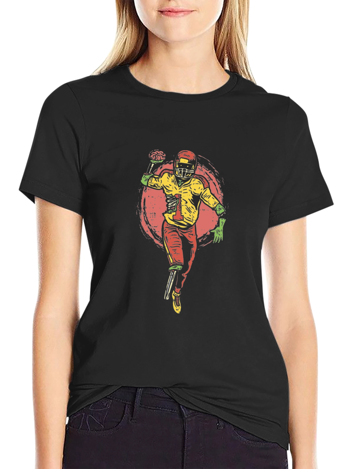 Zombie Football Thrower T-Shirt