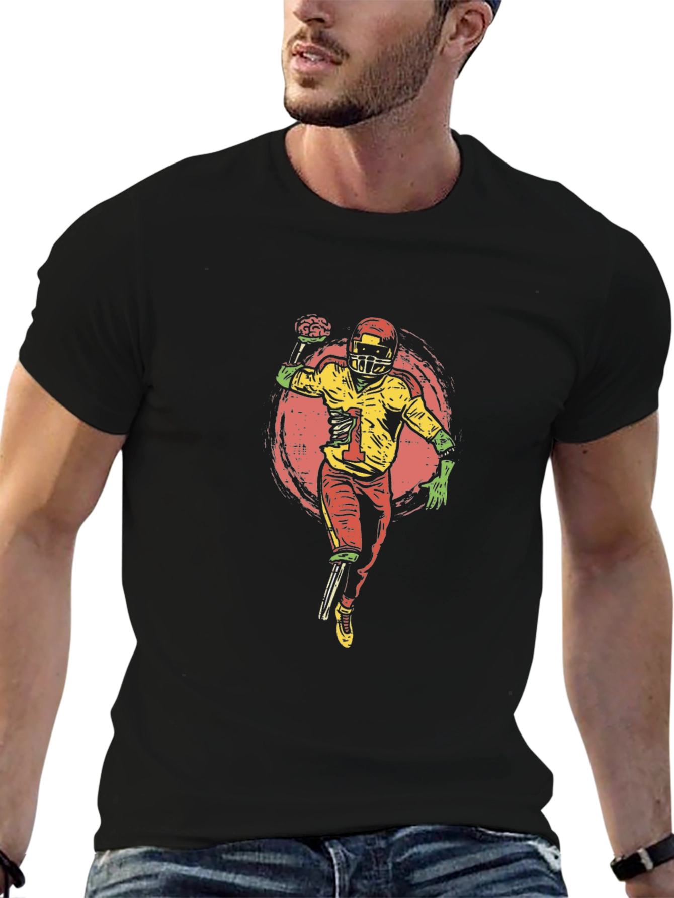 Zombie Football Thrower T-Shirt