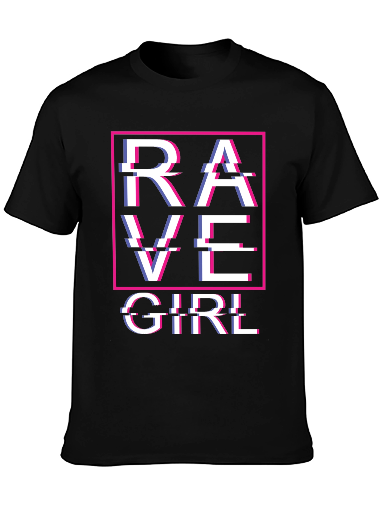 Rave Girl Glitch Graphic T-Shirt - EDM Festival Apparel