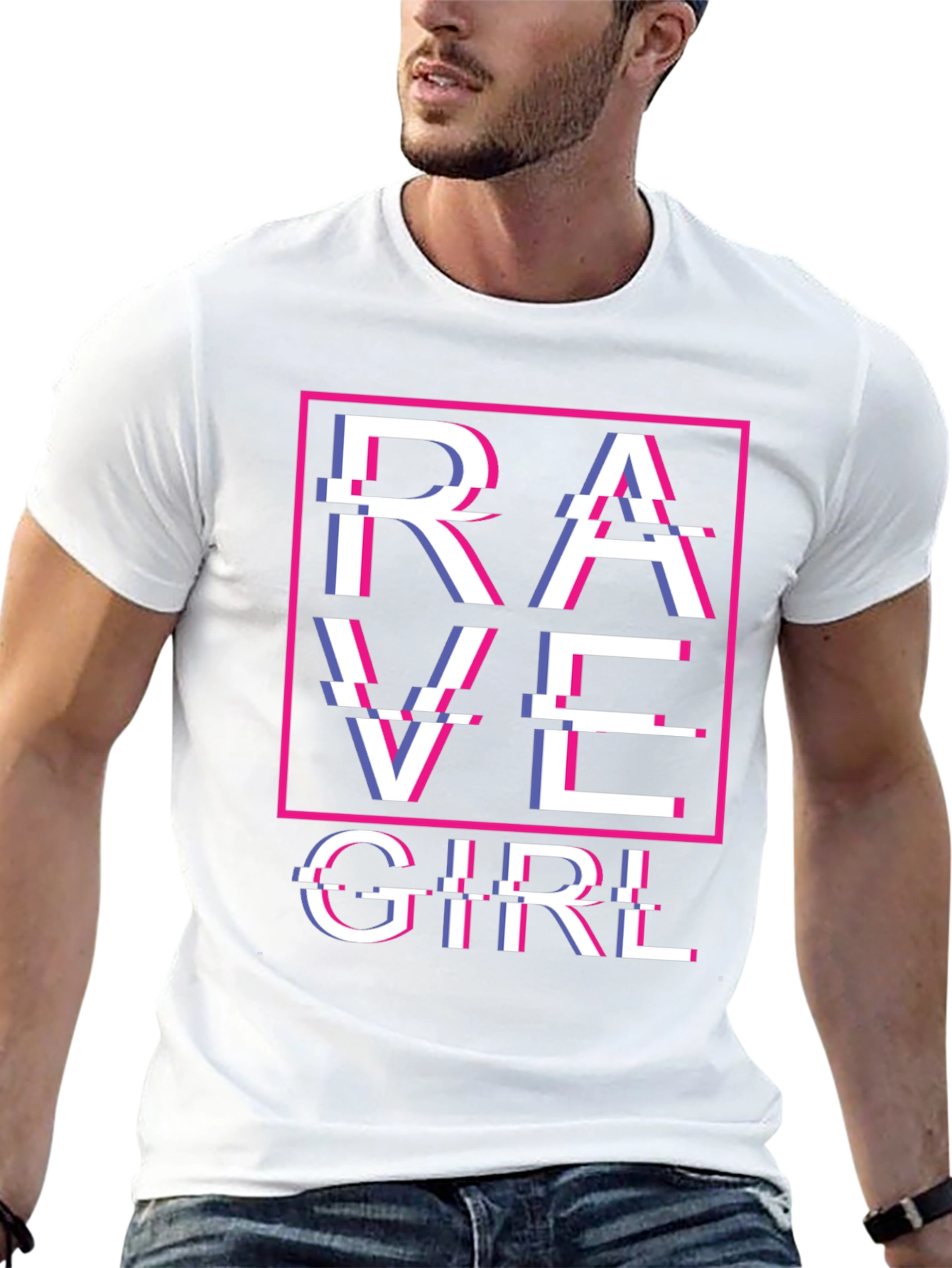 Rave Girl Glitch Graphic T-Shirt - EDM Festival Apparel