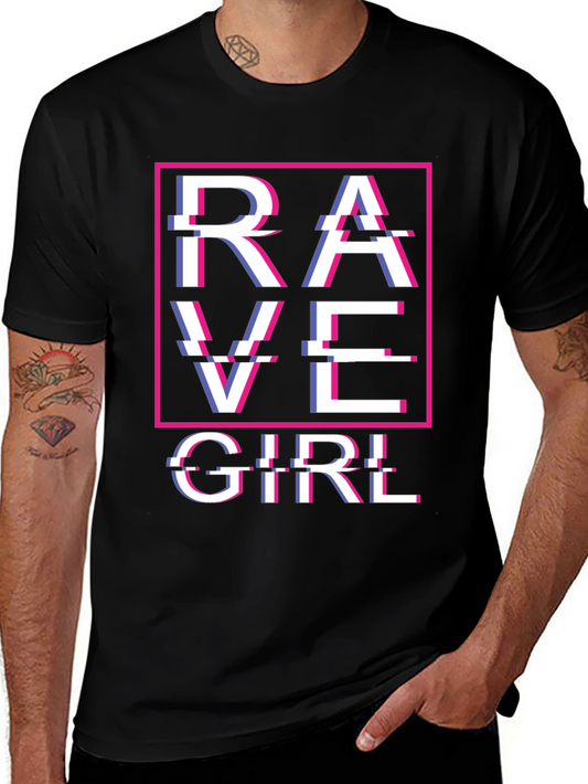 Rave Girl Glitch Graphic T-Shirt - EDM Festival Apparel