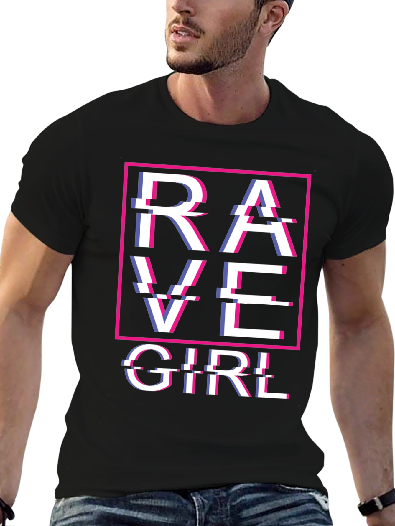 Rave Girl Glitch Graphic T-Shirt - EDM Festival Apparel