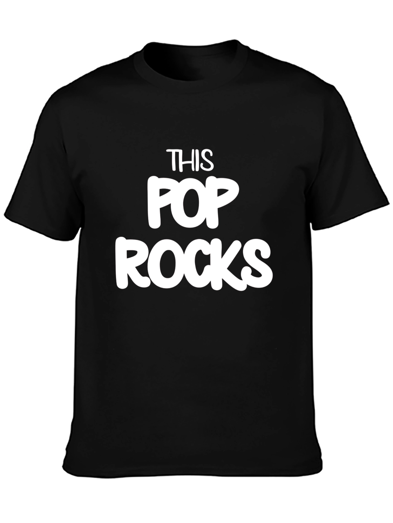 This Pop Rocks Graphic Tee - Black Cotton T-Shirt