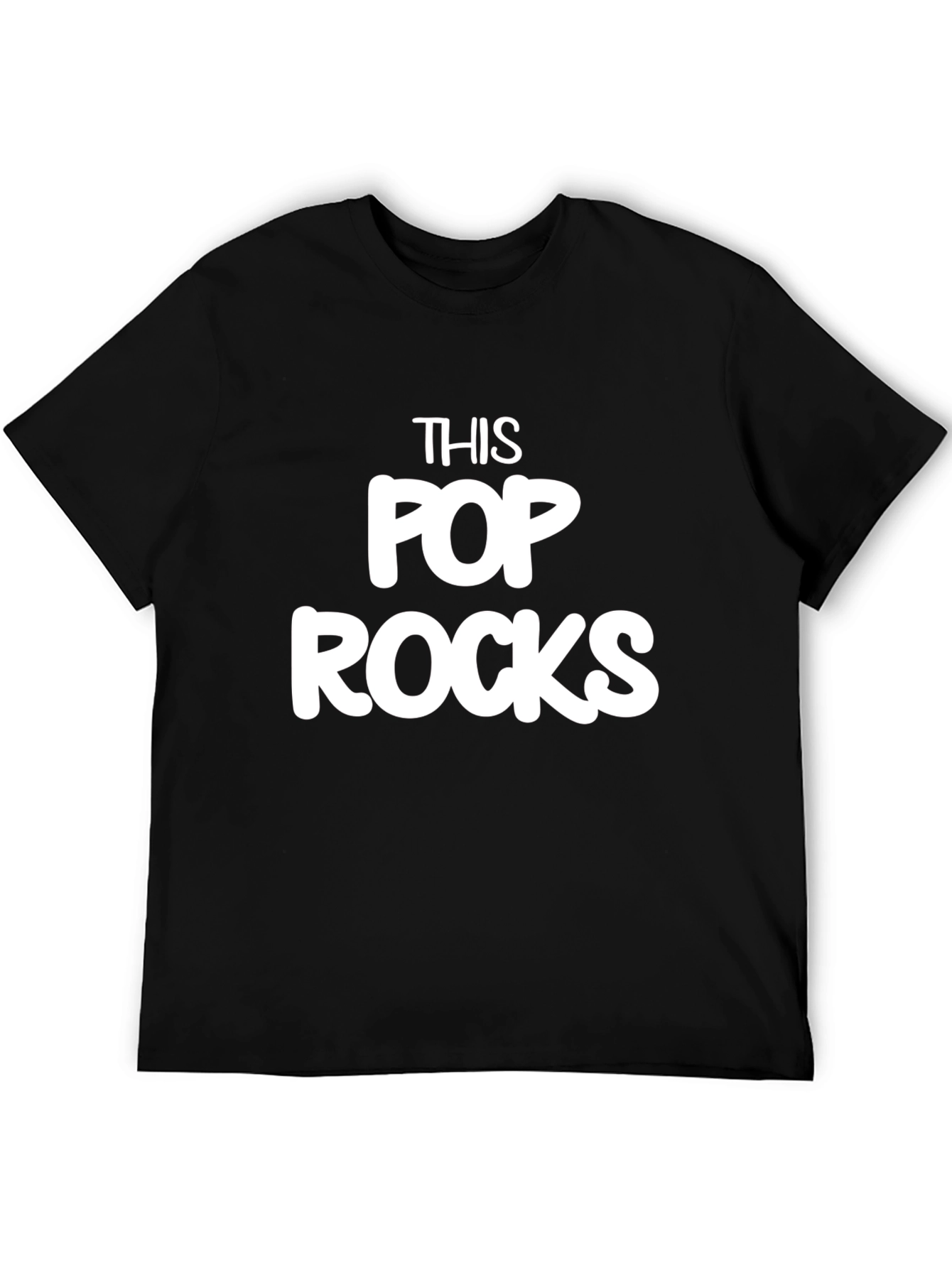 This Pop Rocks Graphic Tee - Black Cotton T-Shirt