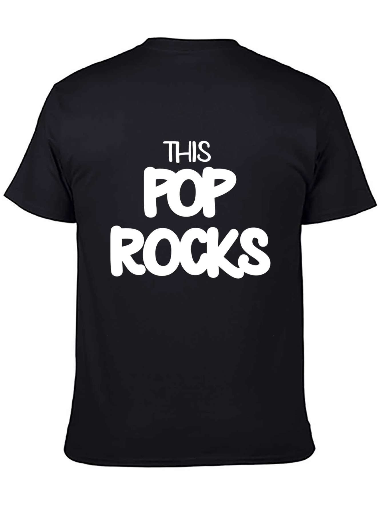 This Pop Rocks Graphic Tee - Black Cotton T-Shirt
