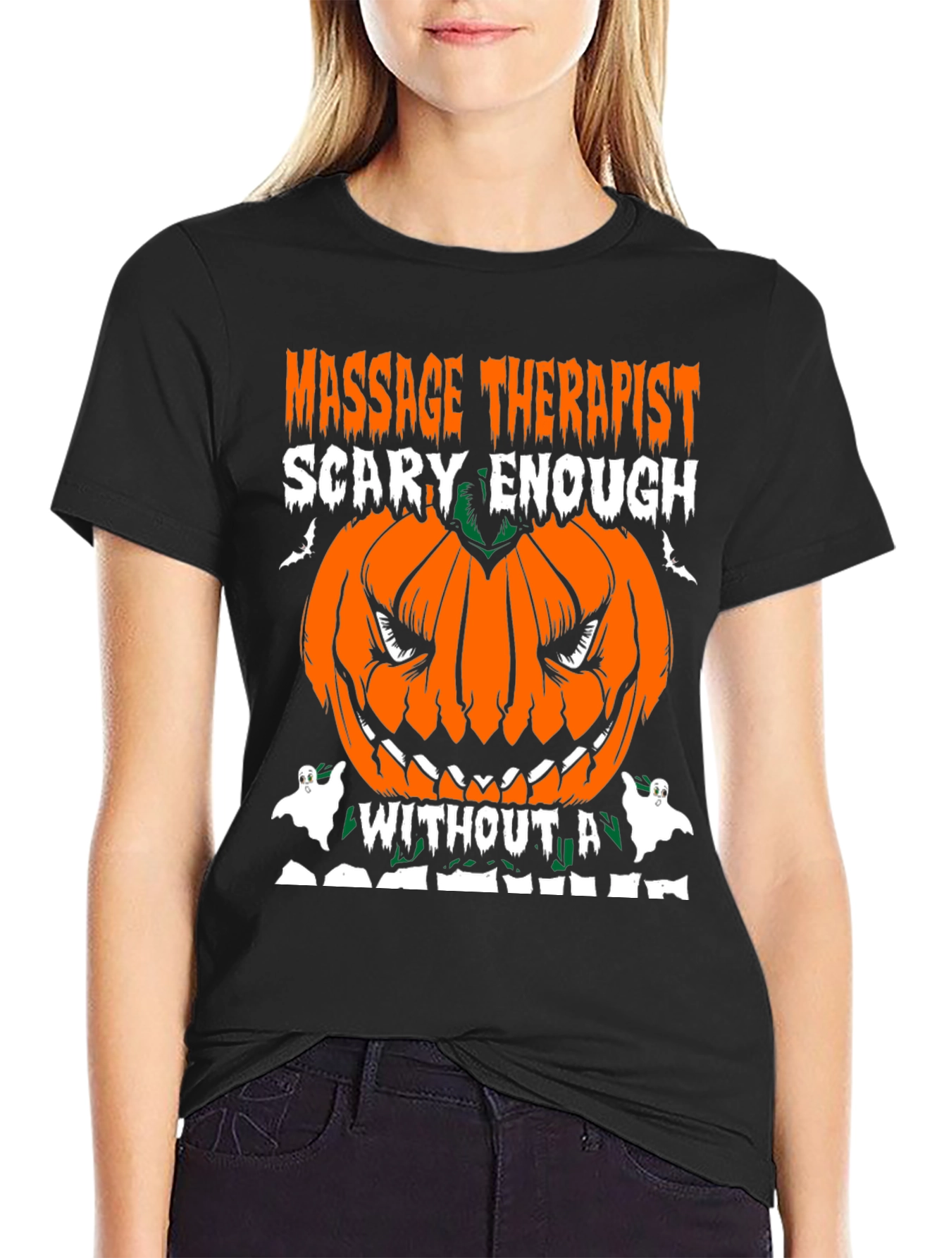 Massage Therapist Scary Enough Halloween T-Shirt
