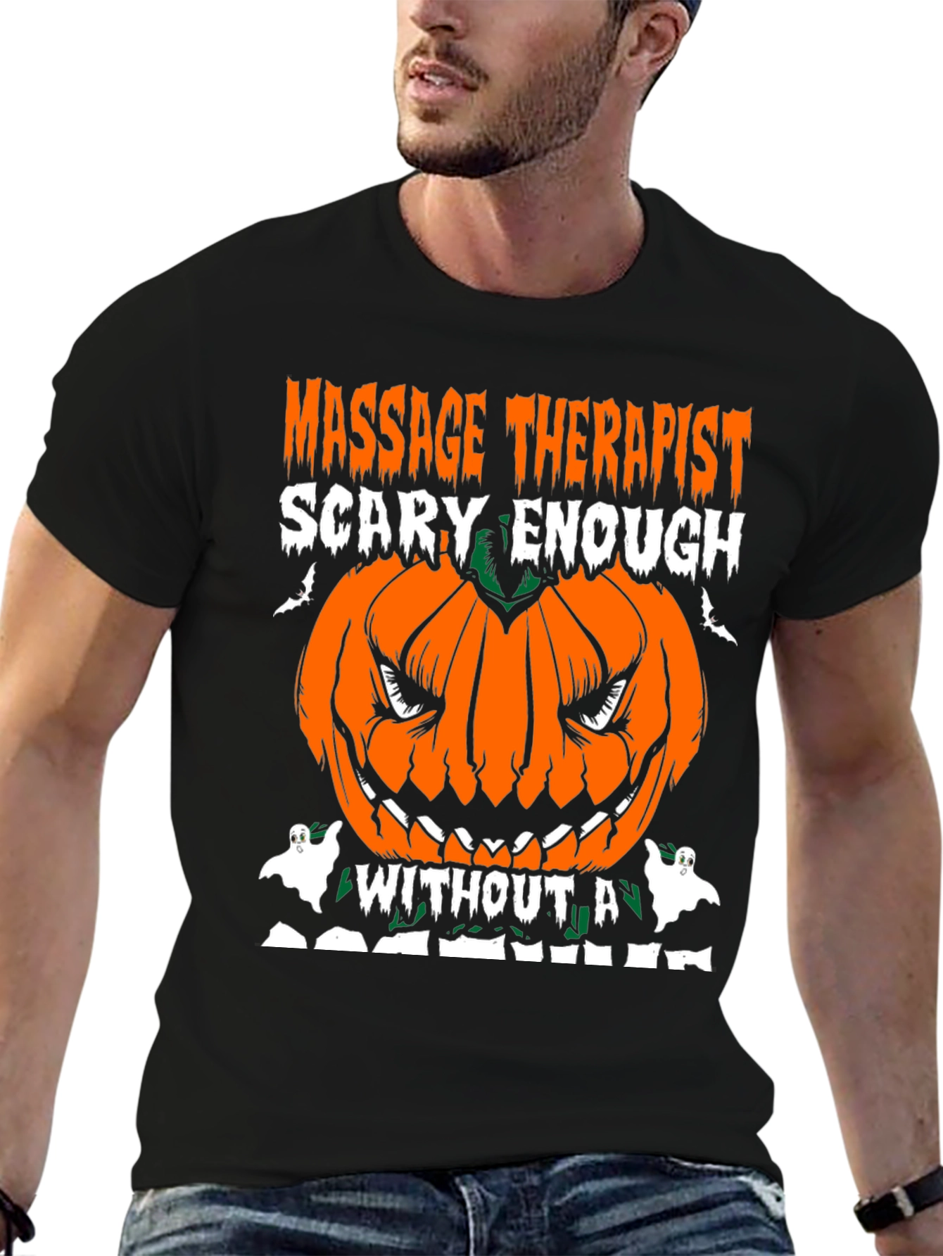 Massage Therapist Scary Enough Halloween T-Shirt
