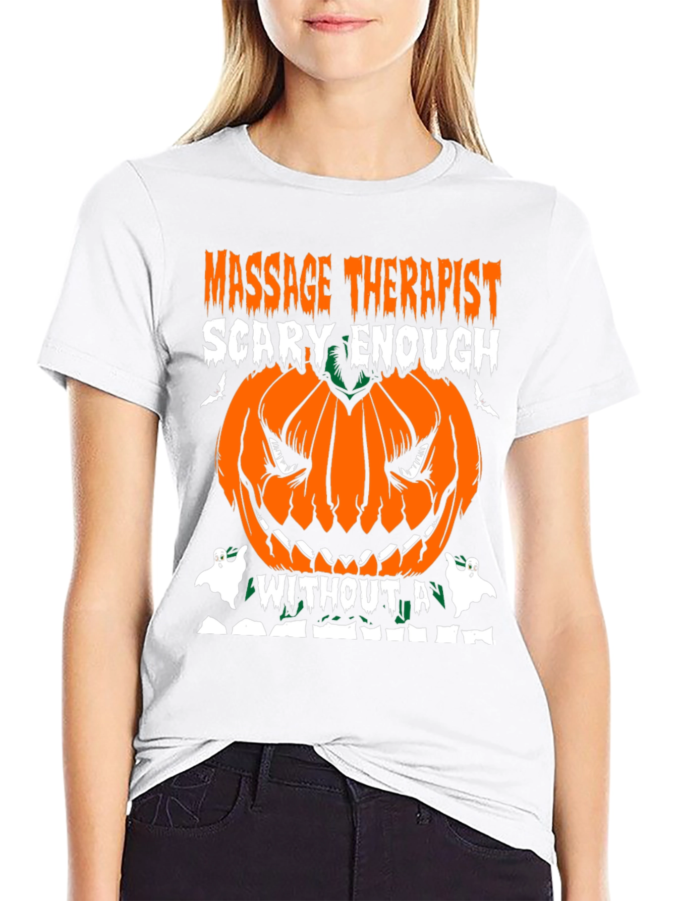 Massage Therapist Scary Enough Halloween T-Shirt