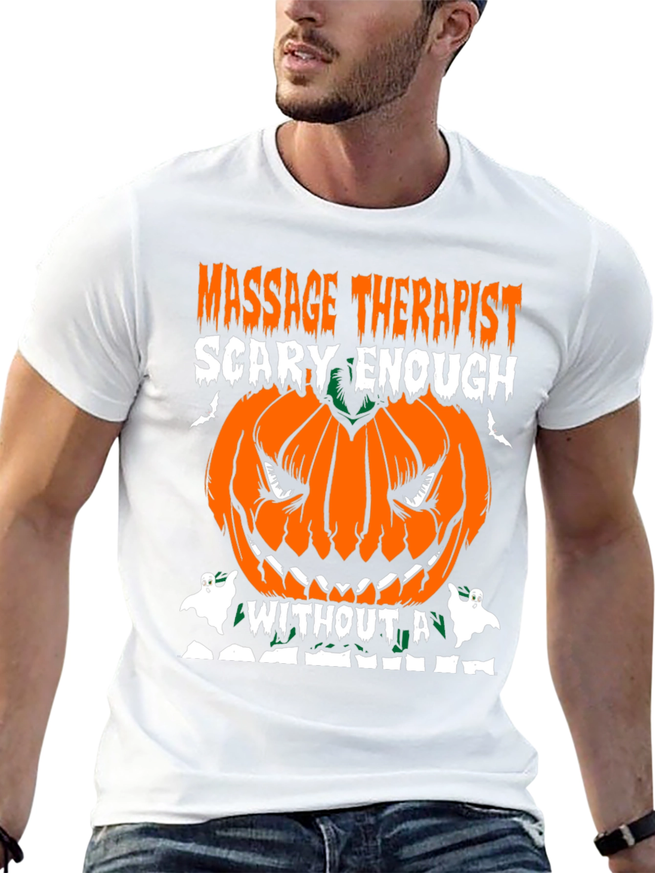 Massage Therapist Scary Enough Halloween T-Shirt