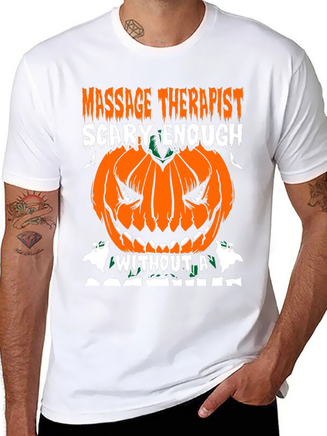 Massage Therapist Scary Enough Halloween T-Shirt