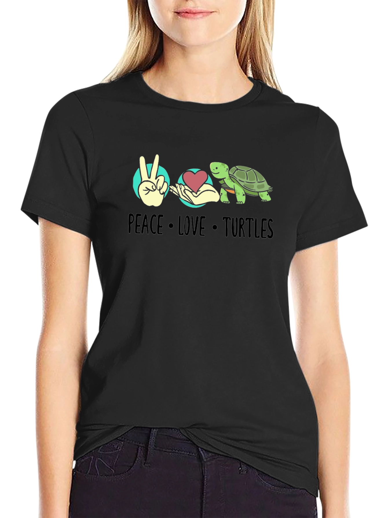 Peace Love Turtles Graphic Tee
