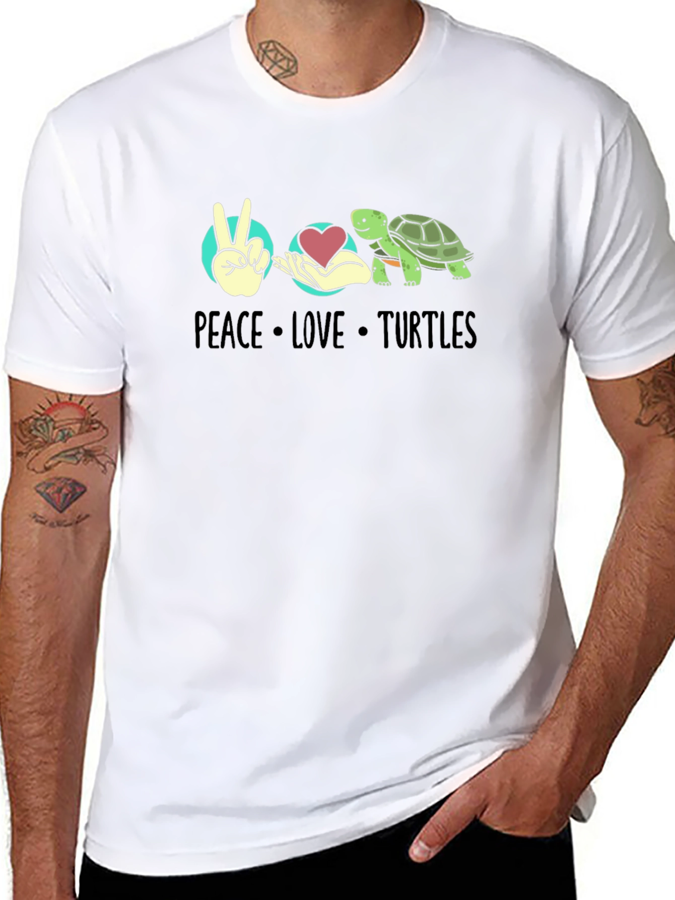 Peace Love Turtles Graphic Tee
