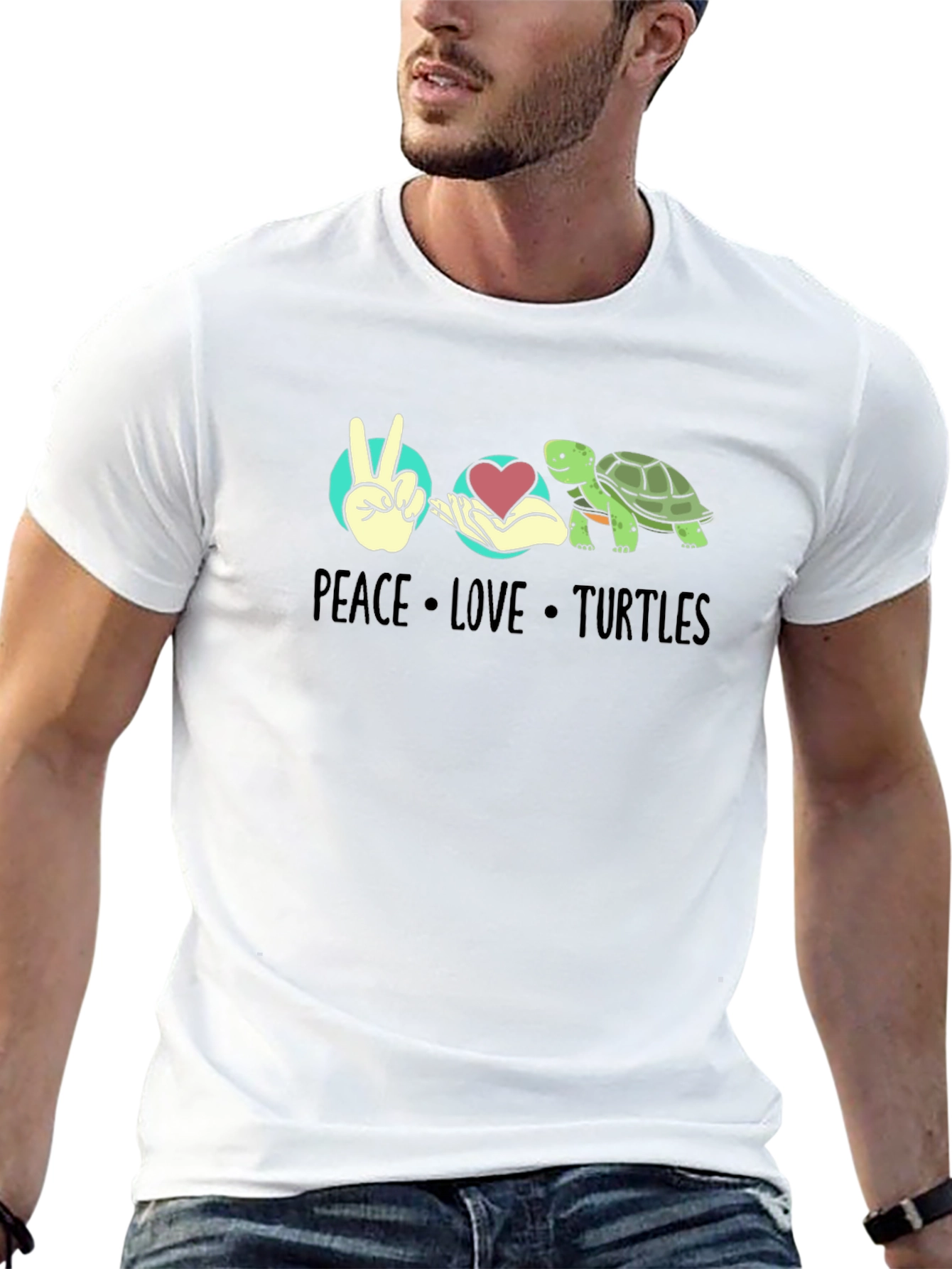 Peace Love Turtles Graphic Tee