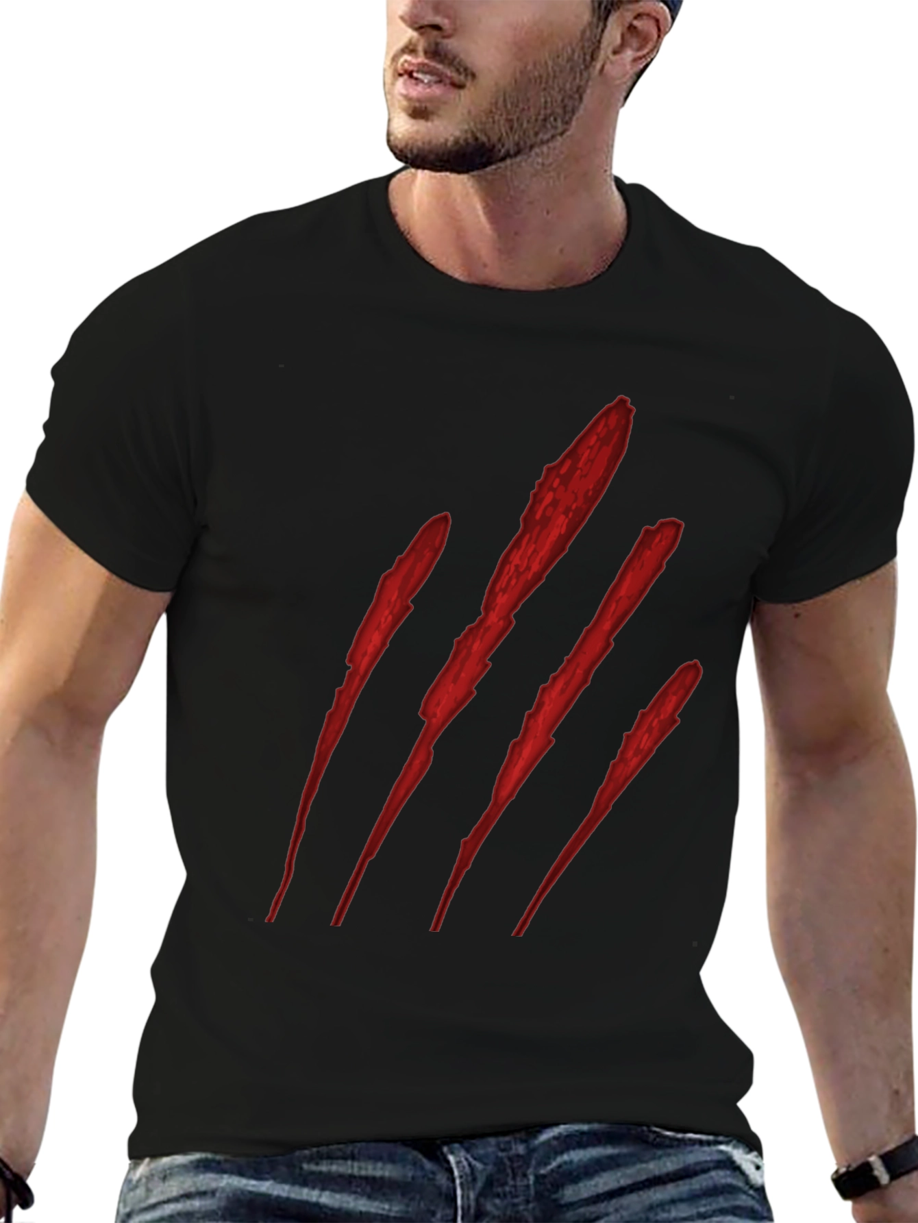 Mens Graphic Tee - Red Claw Design
