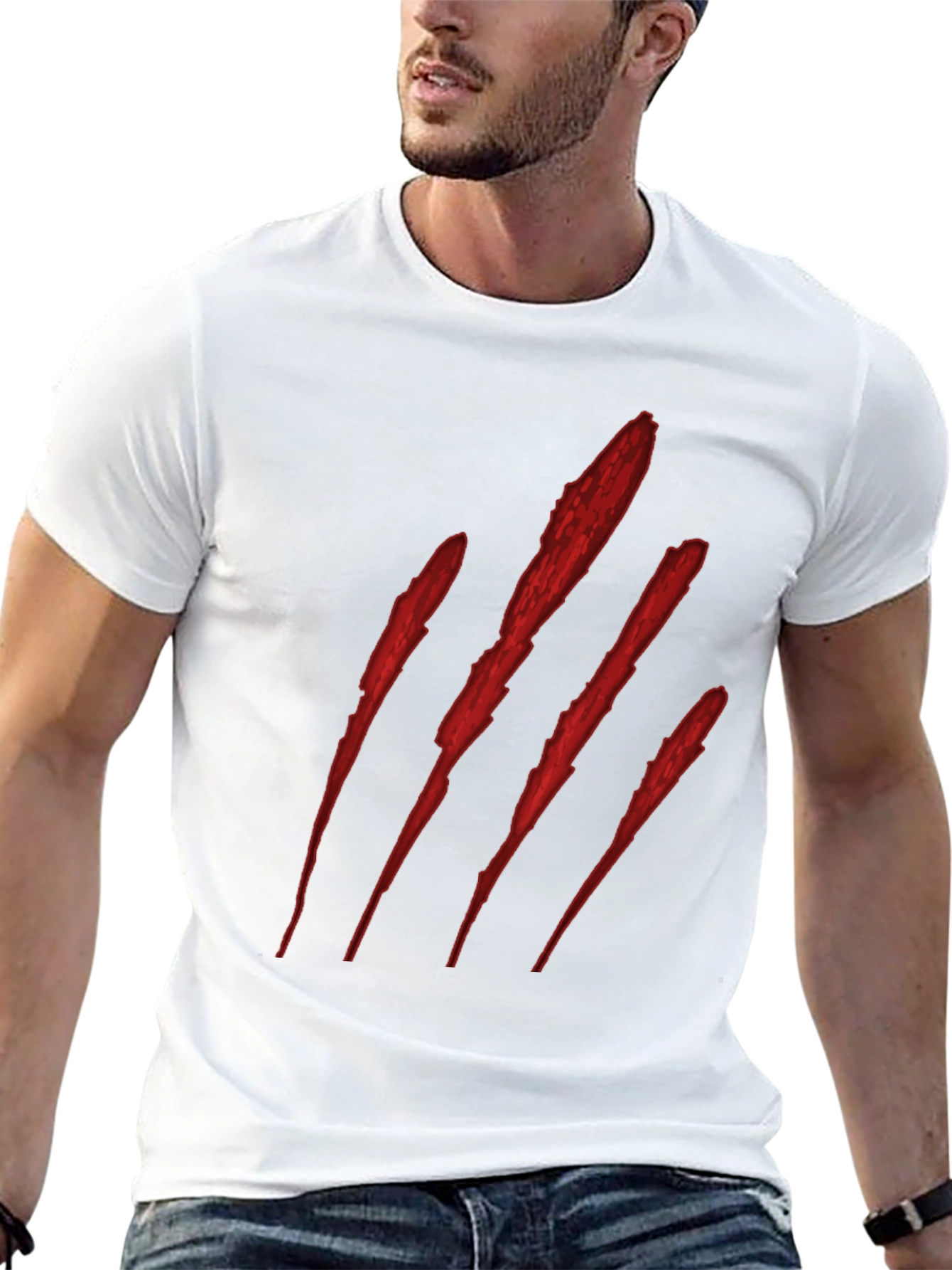 Mens Graphic Tee - Red Claw Design