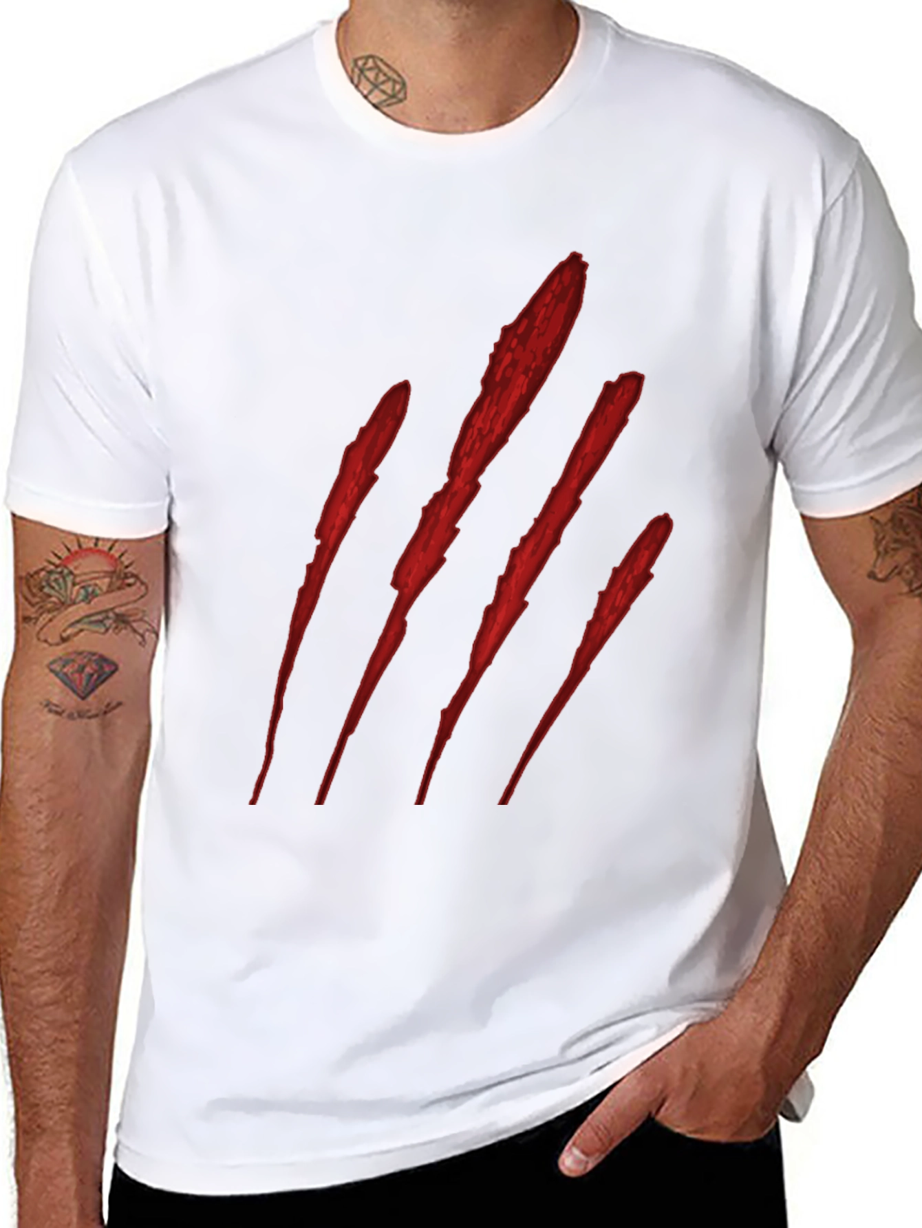 Mens Graphic Tee - Red Claw Design