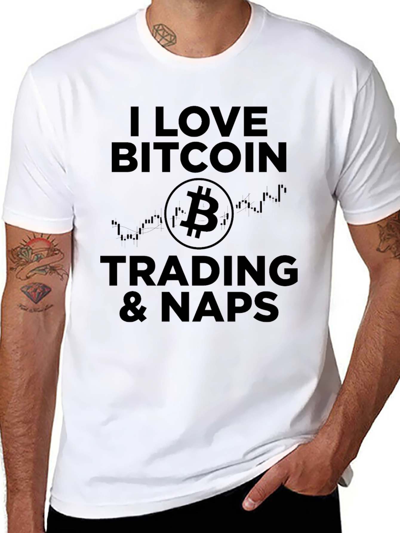 Bitcoin Trading & Naps Graphic T-Shirt - Crypto Tee