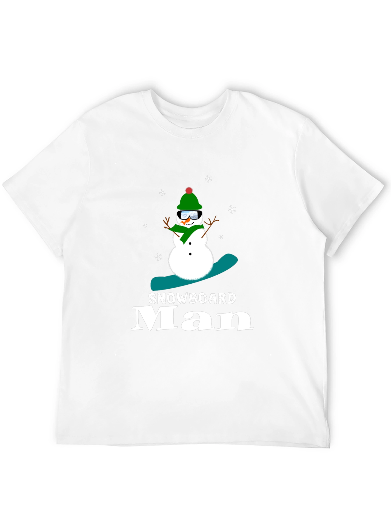 Snowboard Man Black T-Shirt