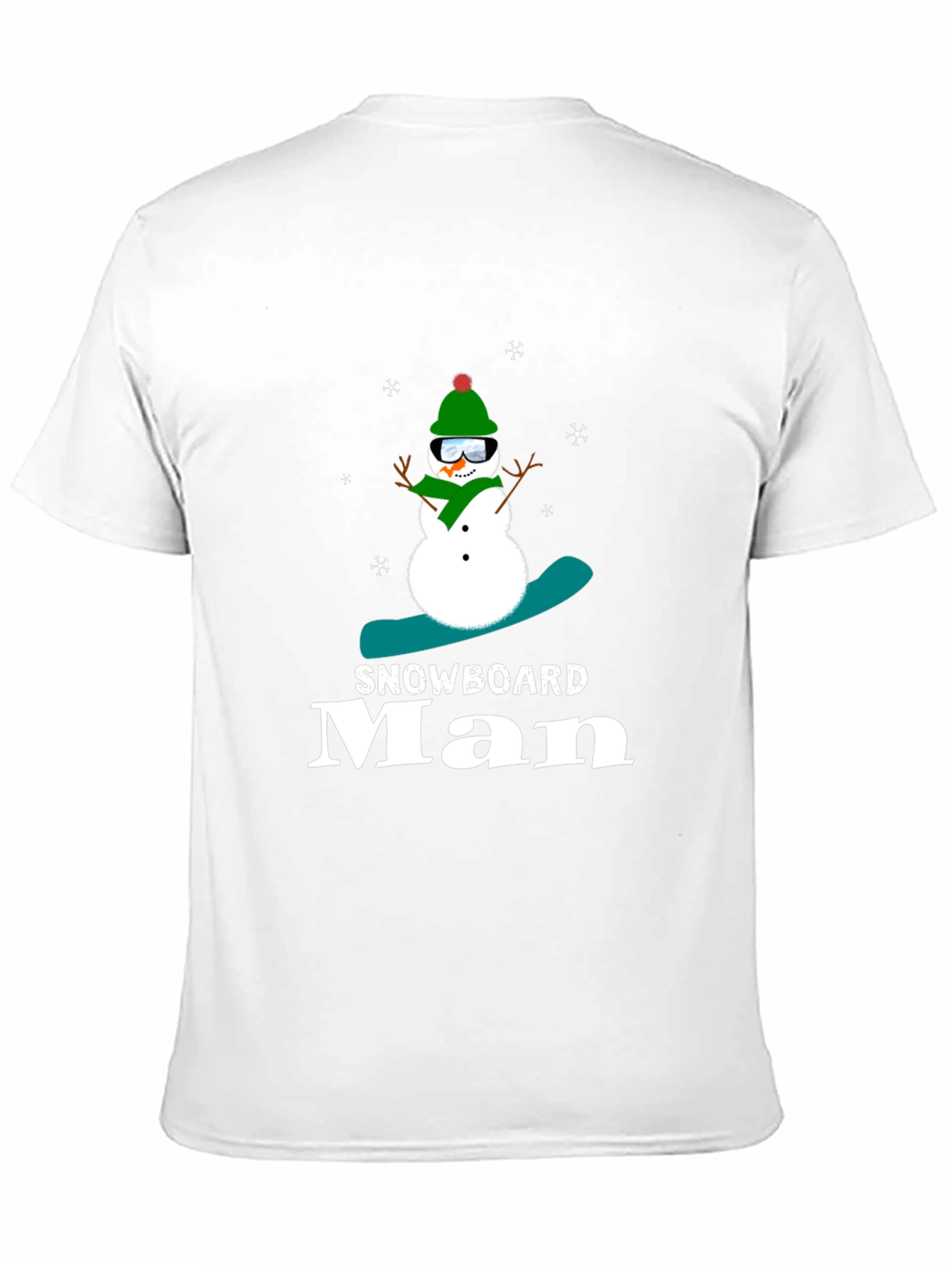Snowboard Man Black T-Shirt