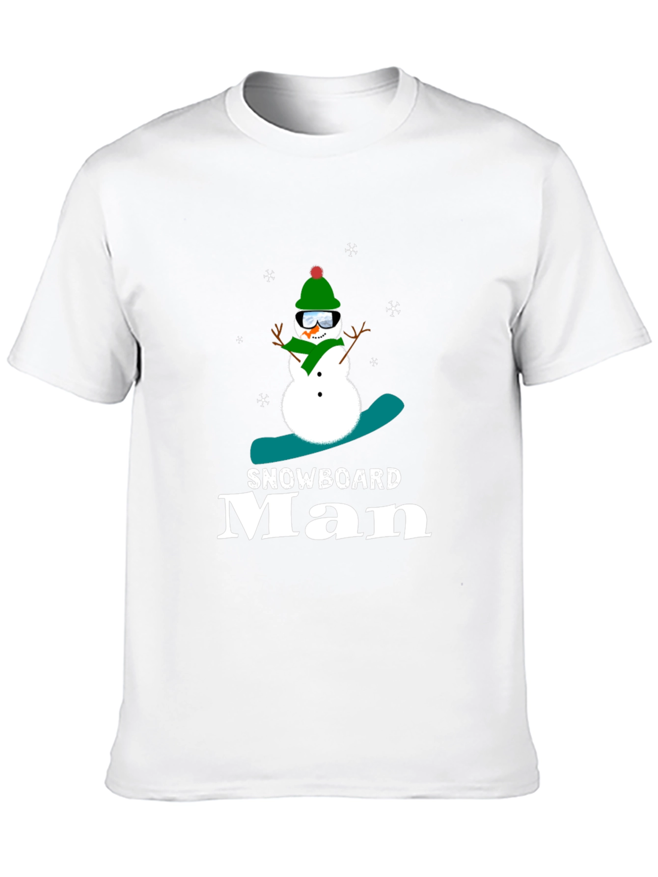 Snowboard Man Black T-Shirt