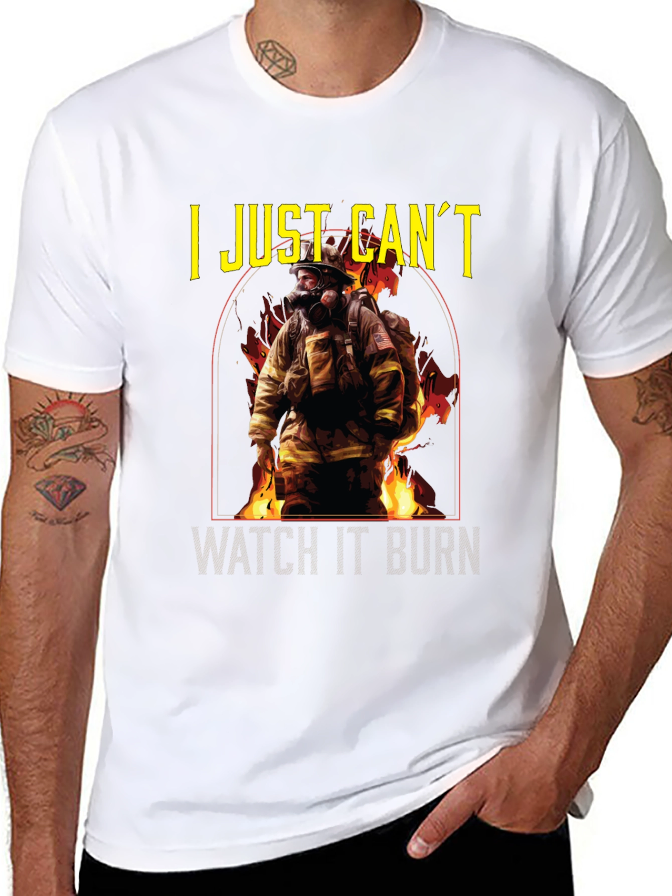 Firefighter T-Shirt - I Just Cant Watch It Burn