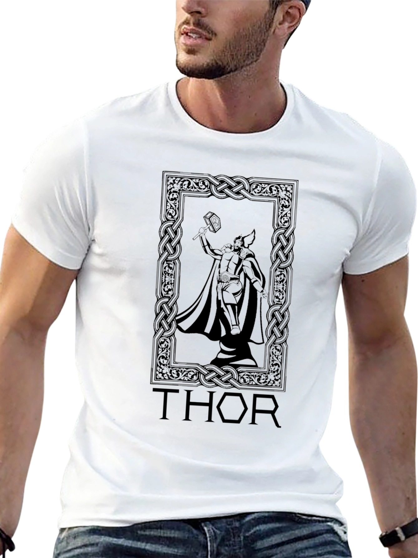 Thor Celtic Design Black T-Shirt