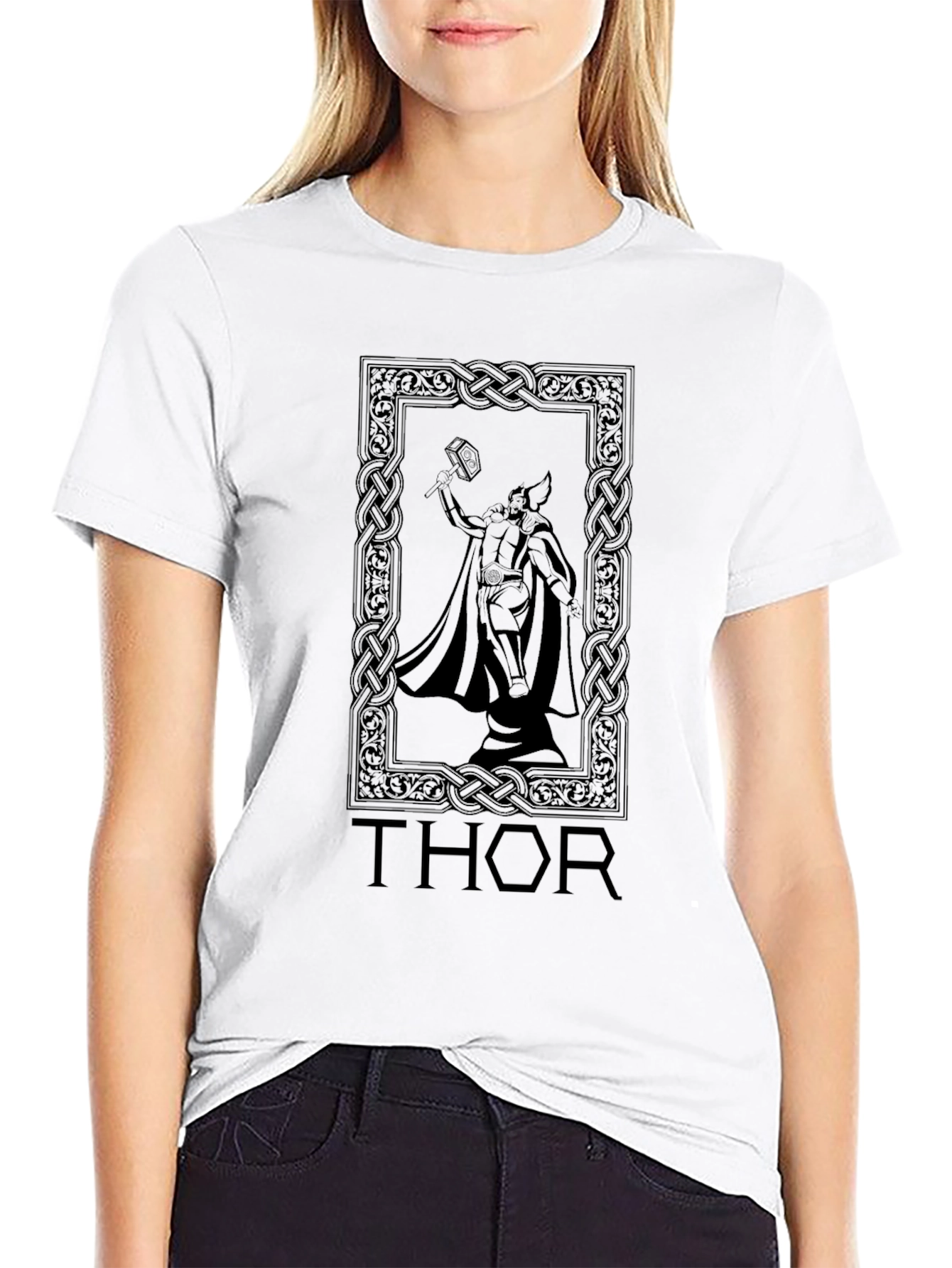 Thor Celtic Design Black T-Shirt