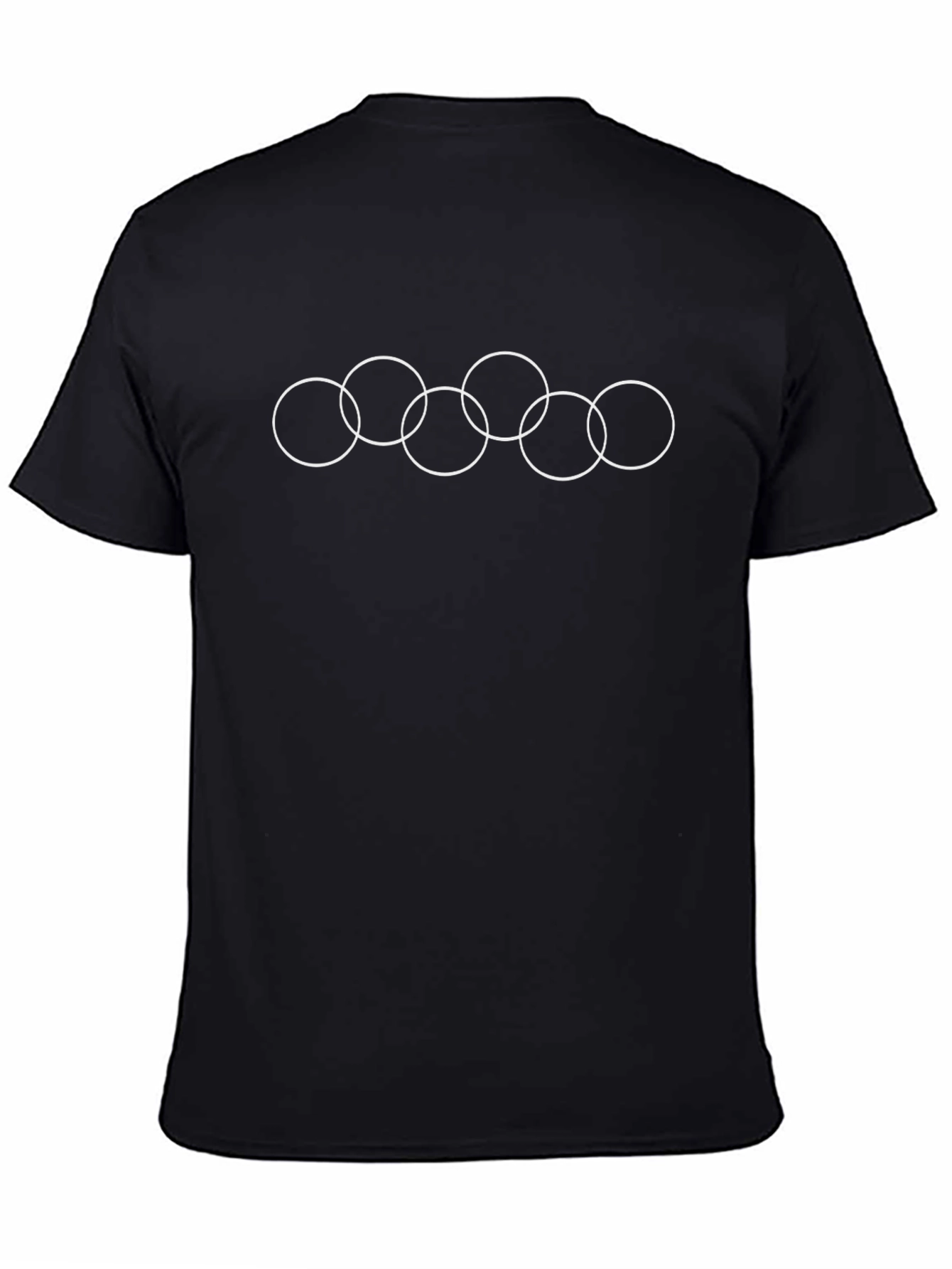 Interlinked Circles Graphic Black T-Shirt