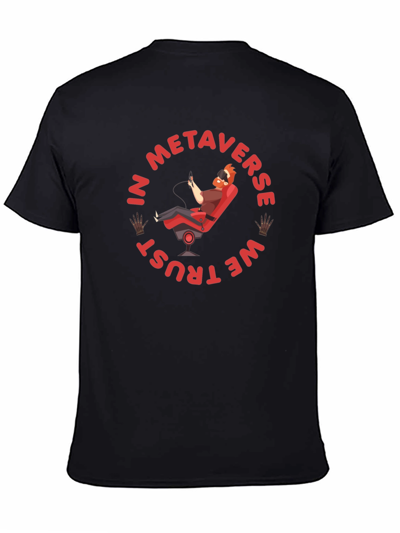 Metaverse Trust Graphic T-Shirt - Black