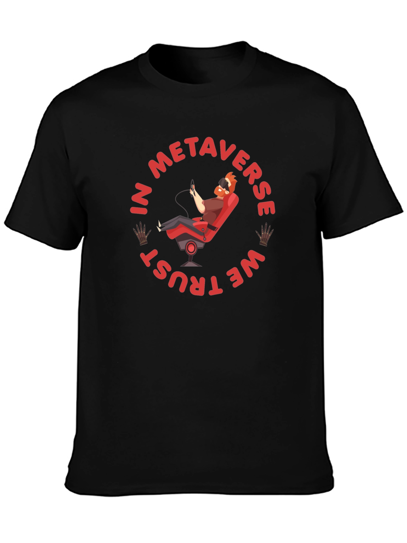 Metaverse Trust Graphic T-Shirt - Black