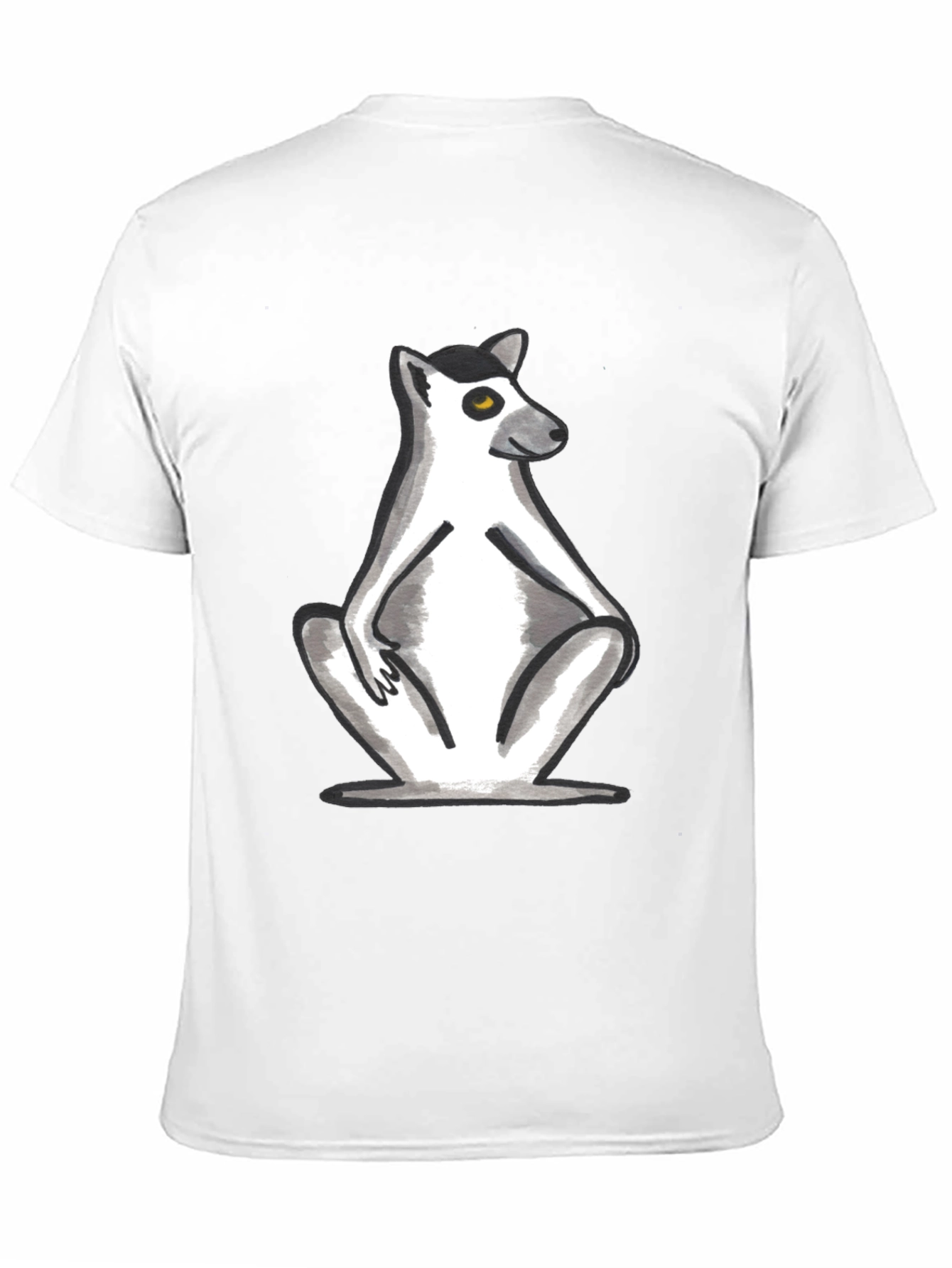 Lemur Graphic Tee - Stylish Black Cotton T-Shirt