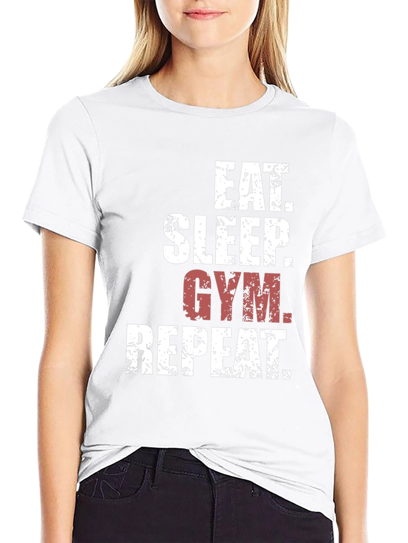 Eat Sleep Gym Repeat Mens Graphic T-Shirt
