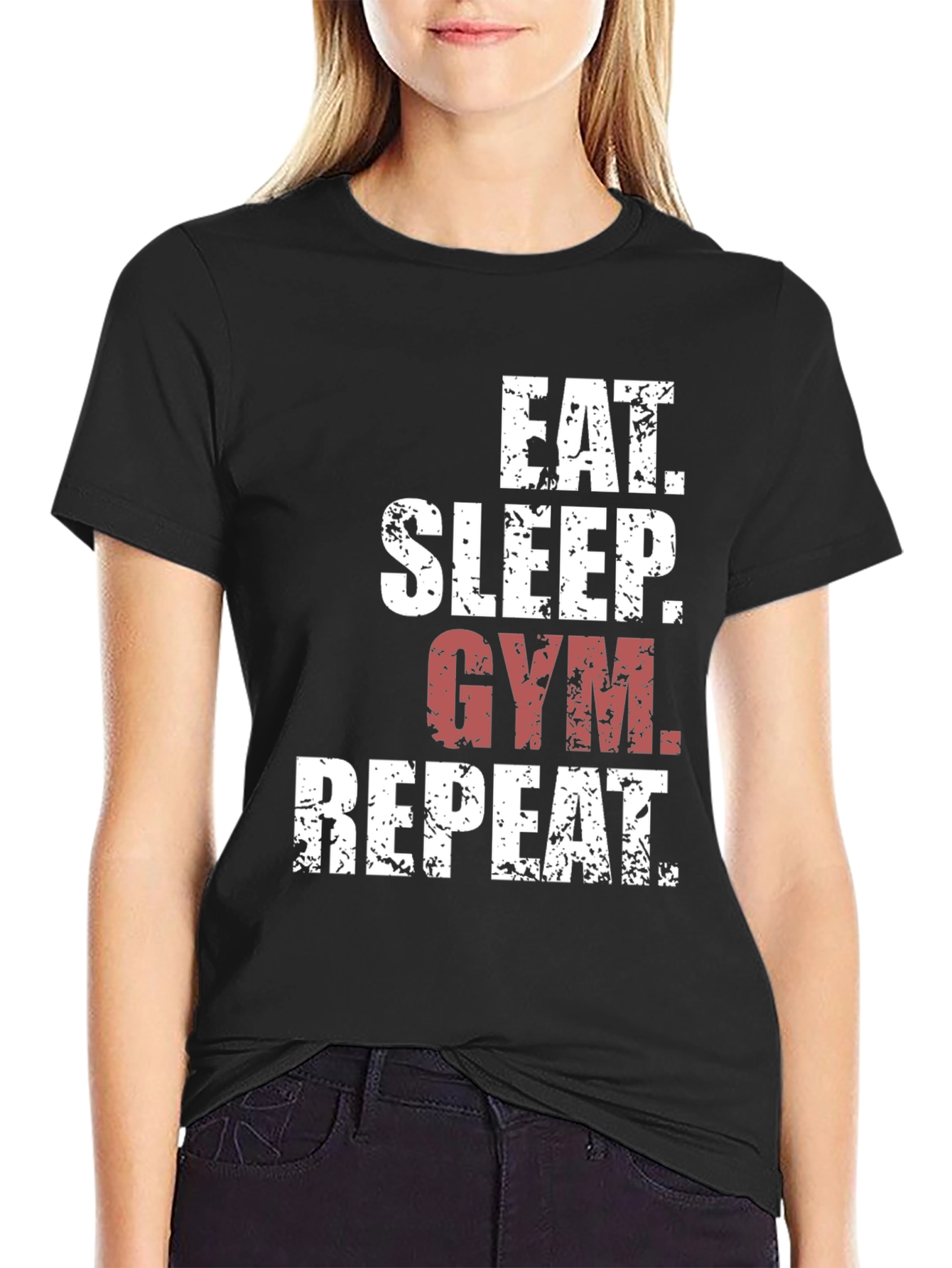 Eat Sleep Gym Repeat Mens Graphic T-Shirt