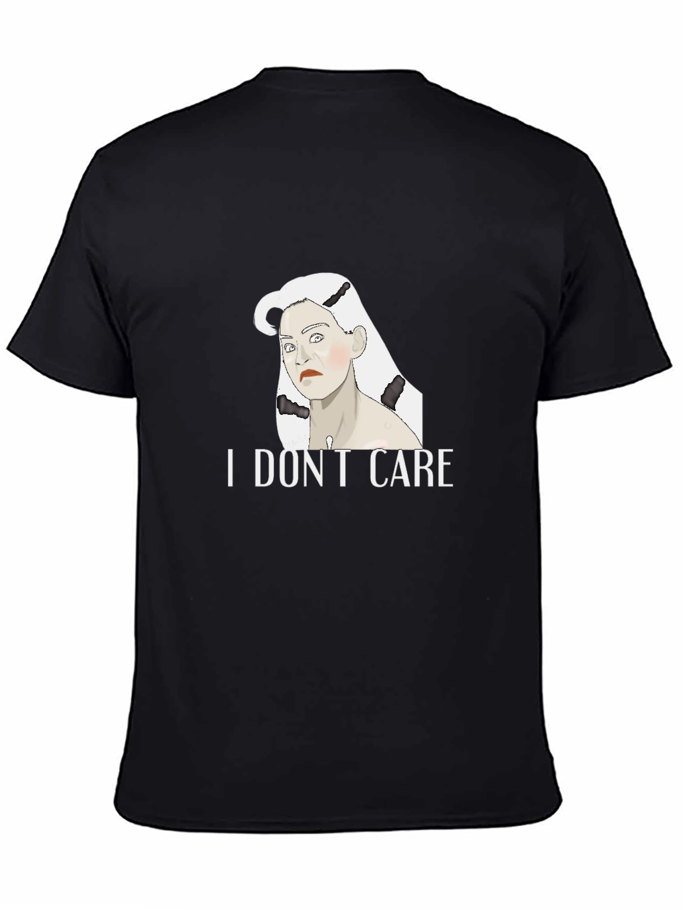 I Dont Care Graphic Tee - Unisex Black T-Shirt