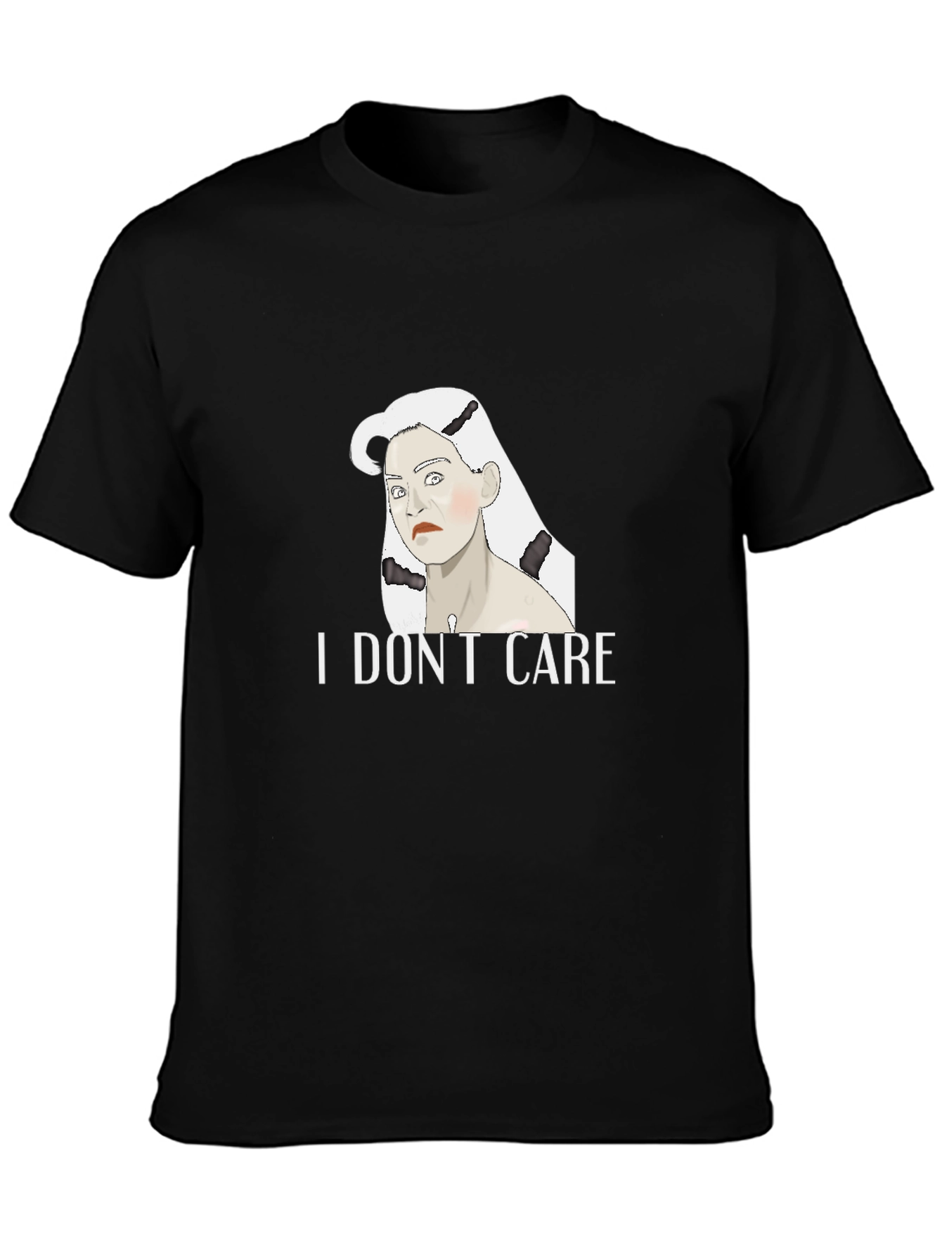 I Dont Care Graphic Tee - Unisex Black T-Shirt