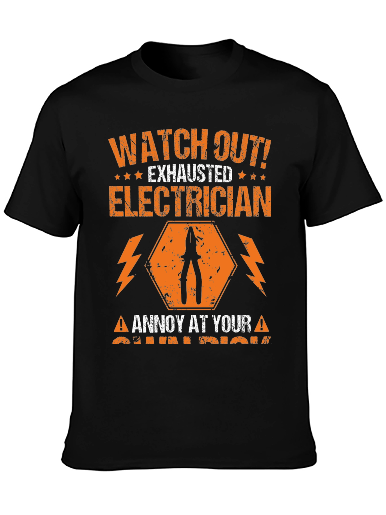 Exhausted Electrician Humor T-Shirt