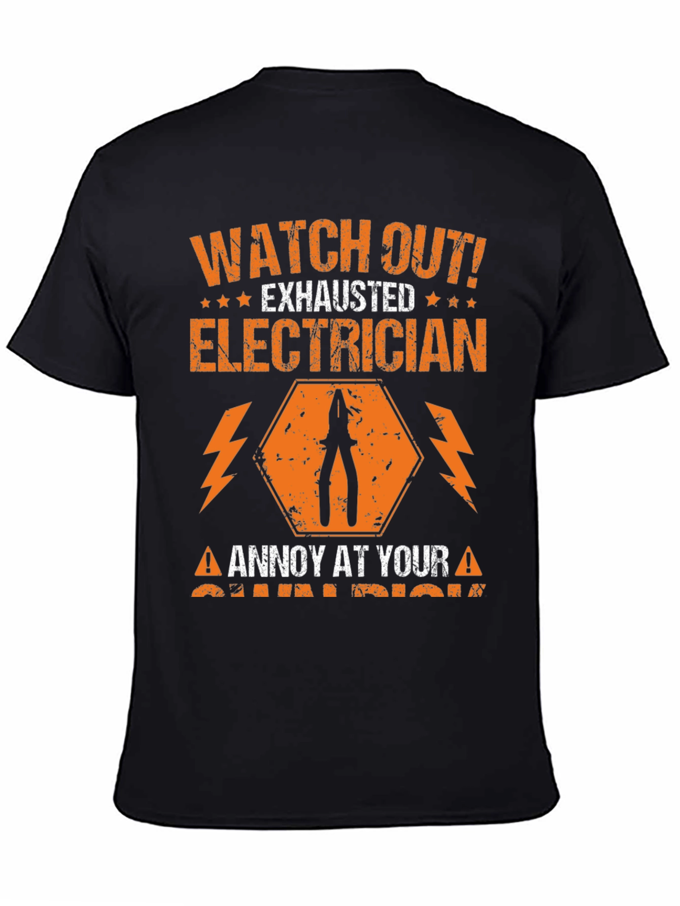 Exhausted Electrician Humor T-Shirt