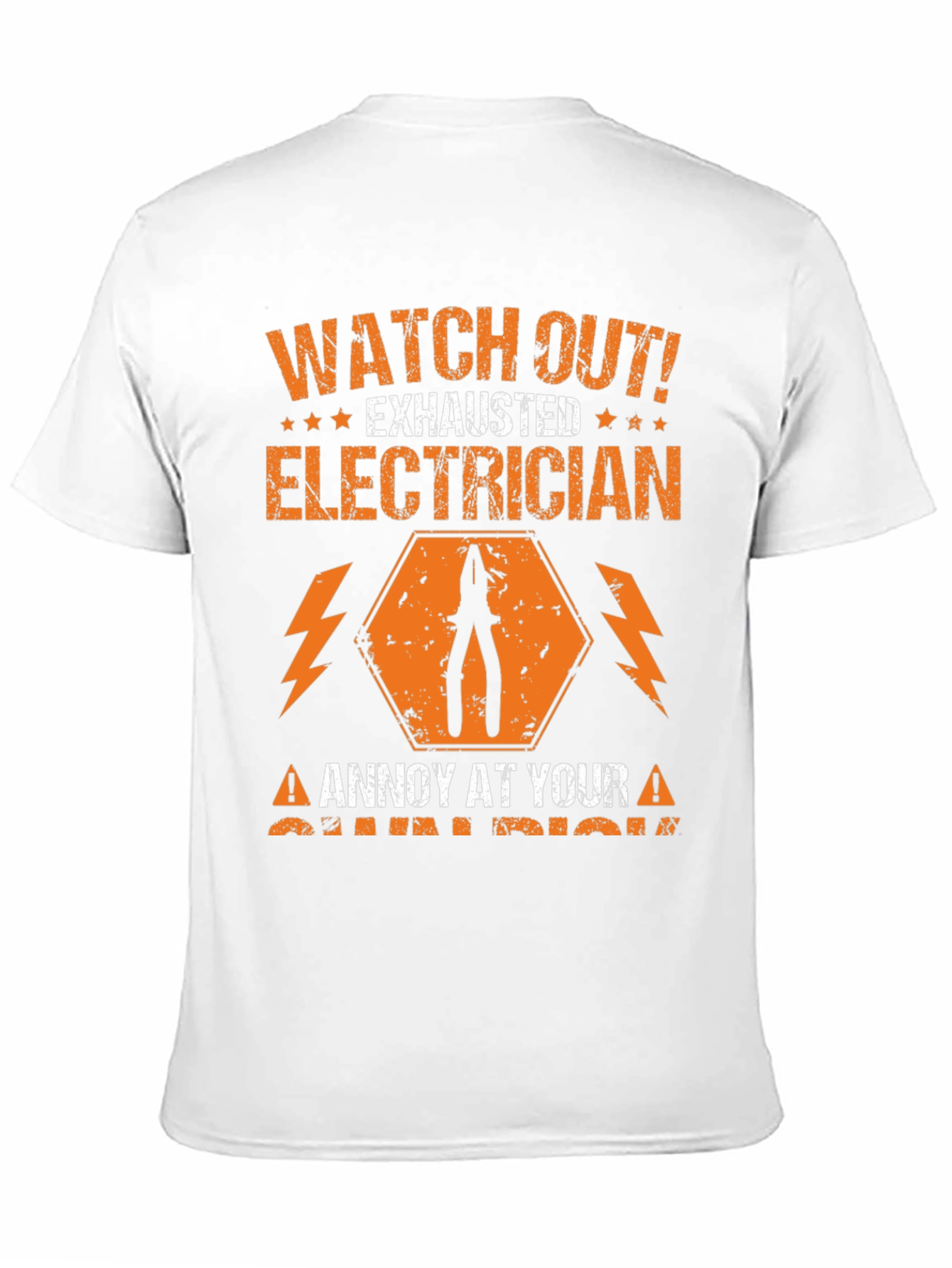 Exhausted Electrician Humor T-Shirt