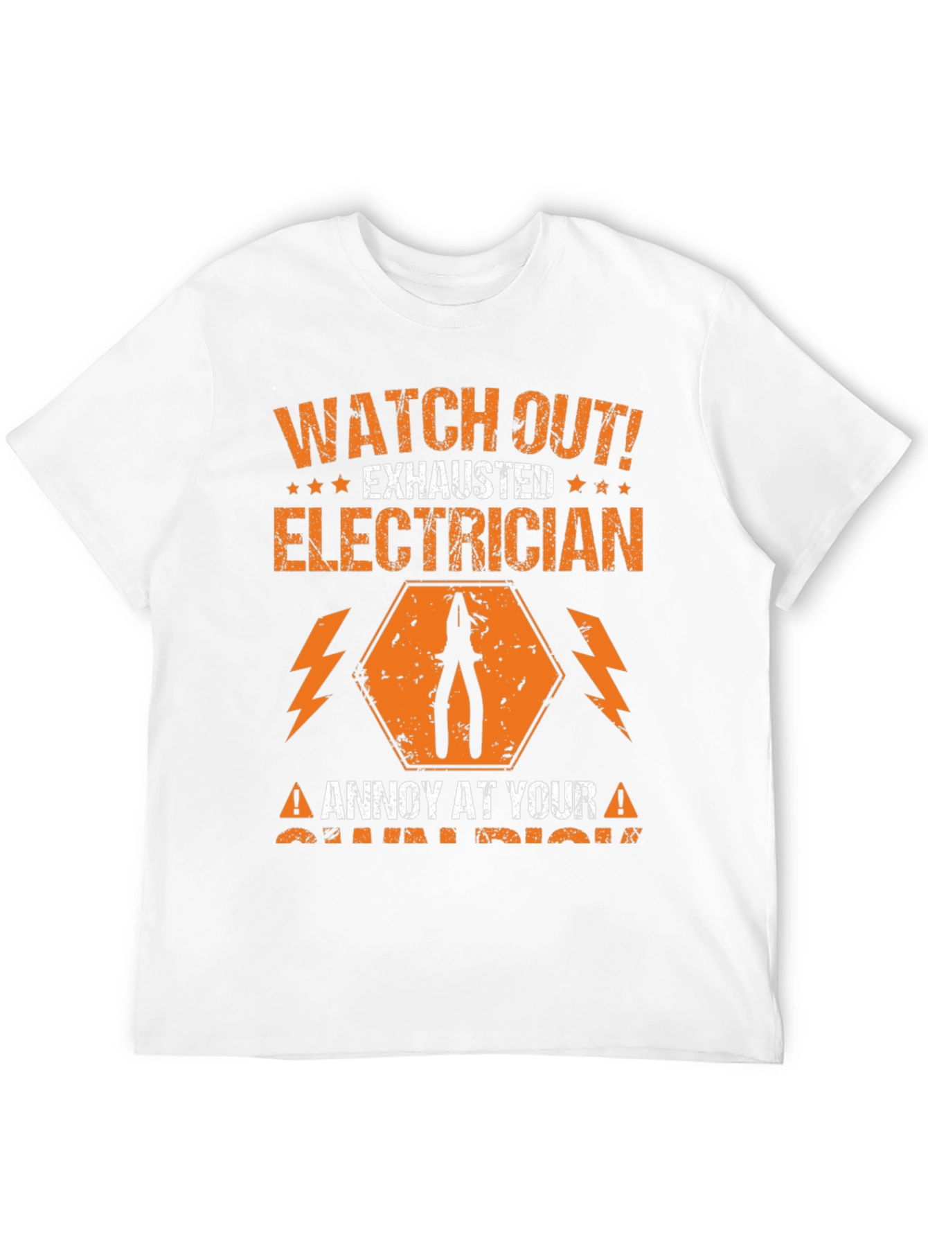 Exhausted Electrician Humor T-Shirt