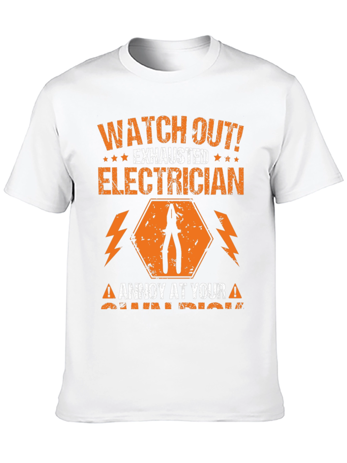 Exhausted Electrician Humor T-Shirt