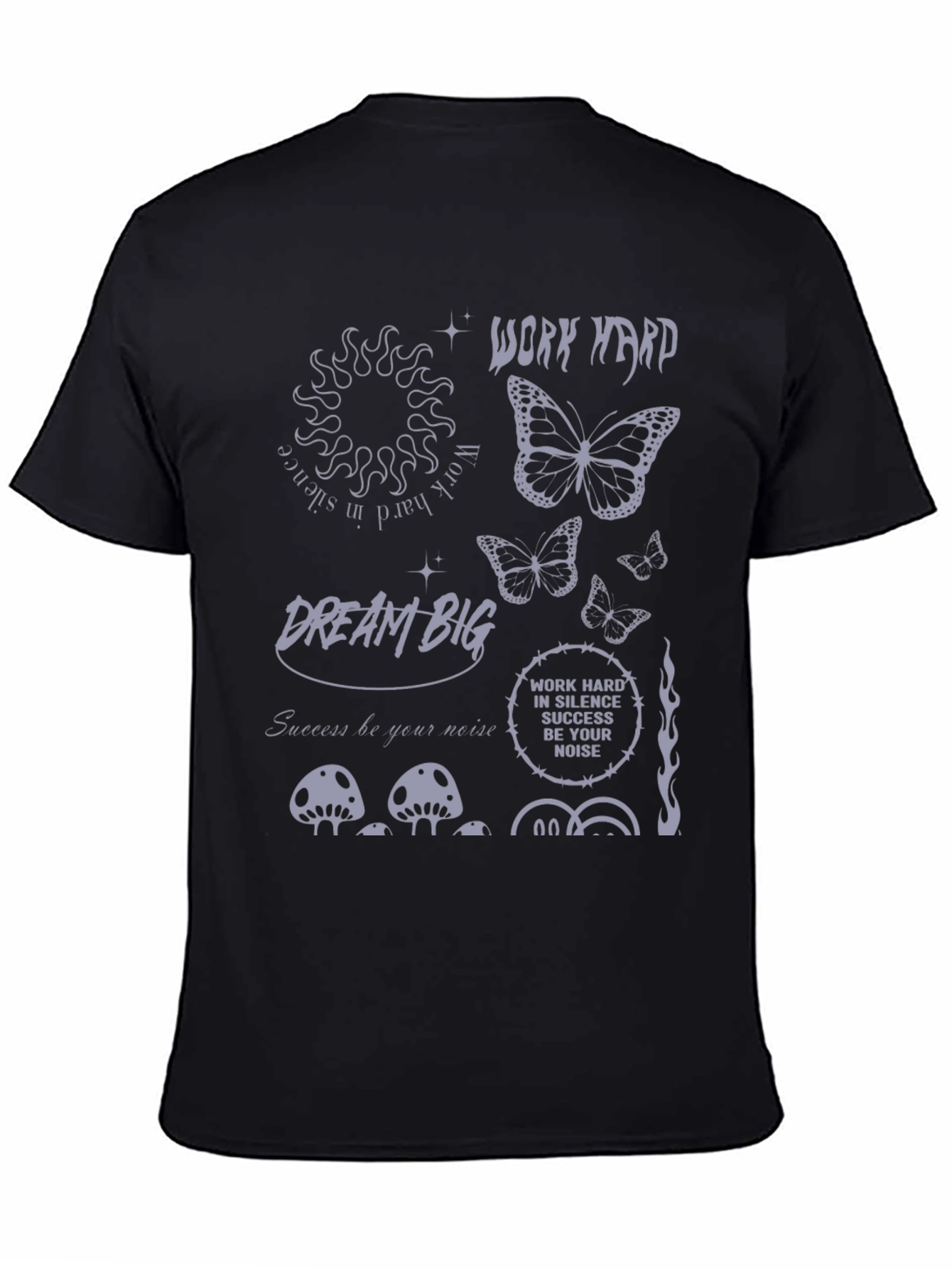 Trendy Black T-Shirt with Edgy Graphics