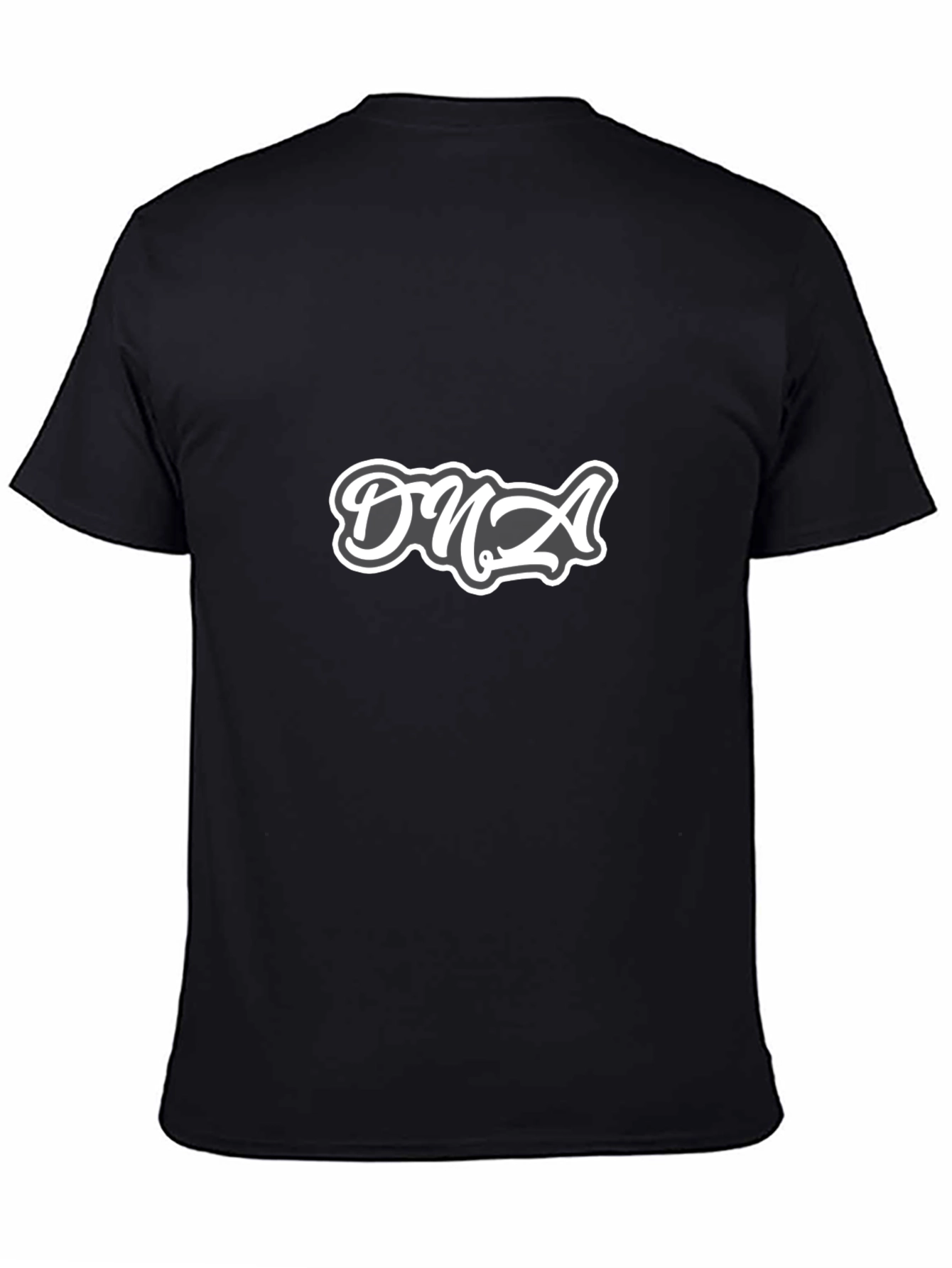 DNA Graphic Print T-Shirt - Casual Black Tee