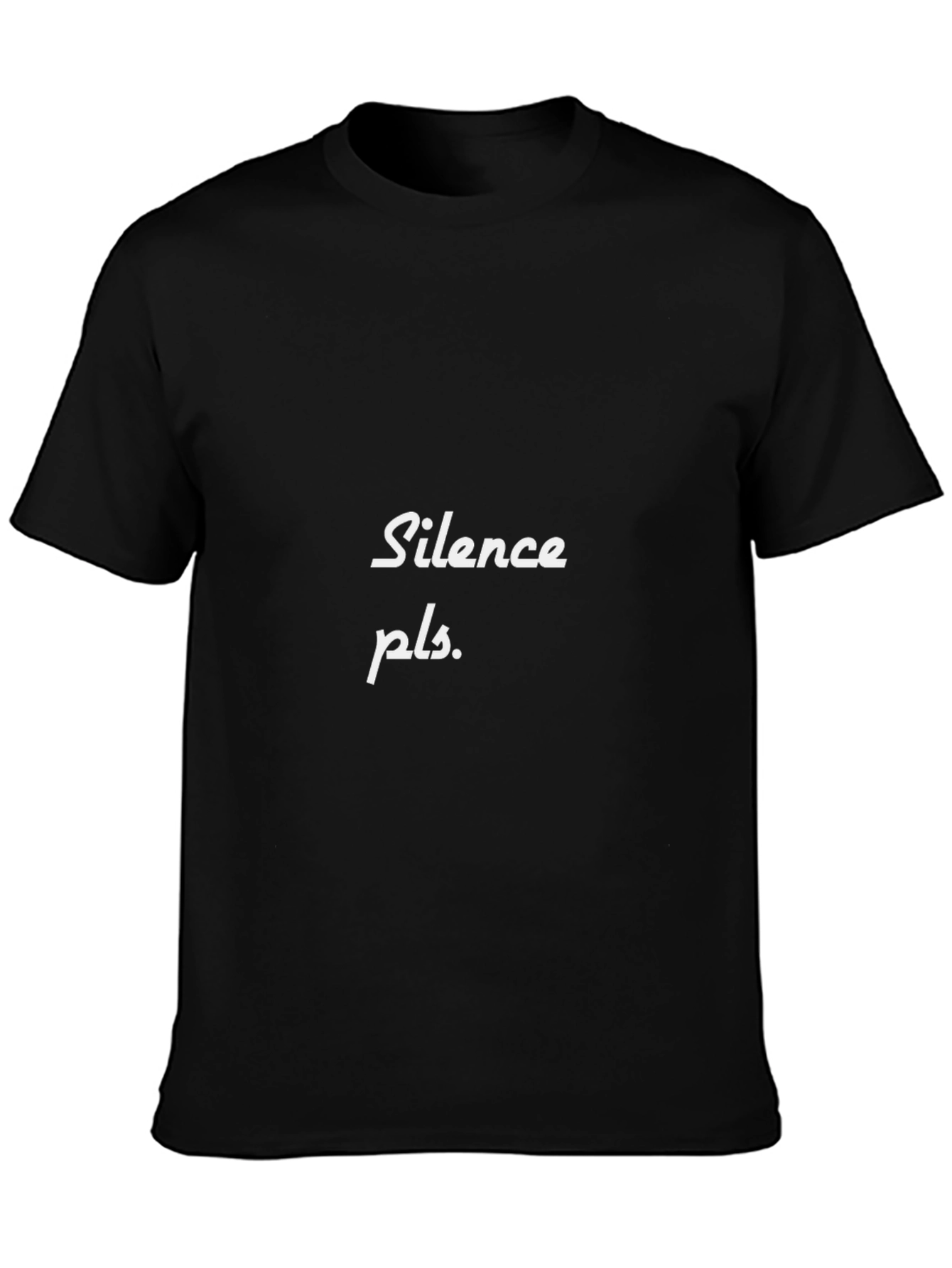 Silence Please Black T-Shirt - Unisex Casual Tee