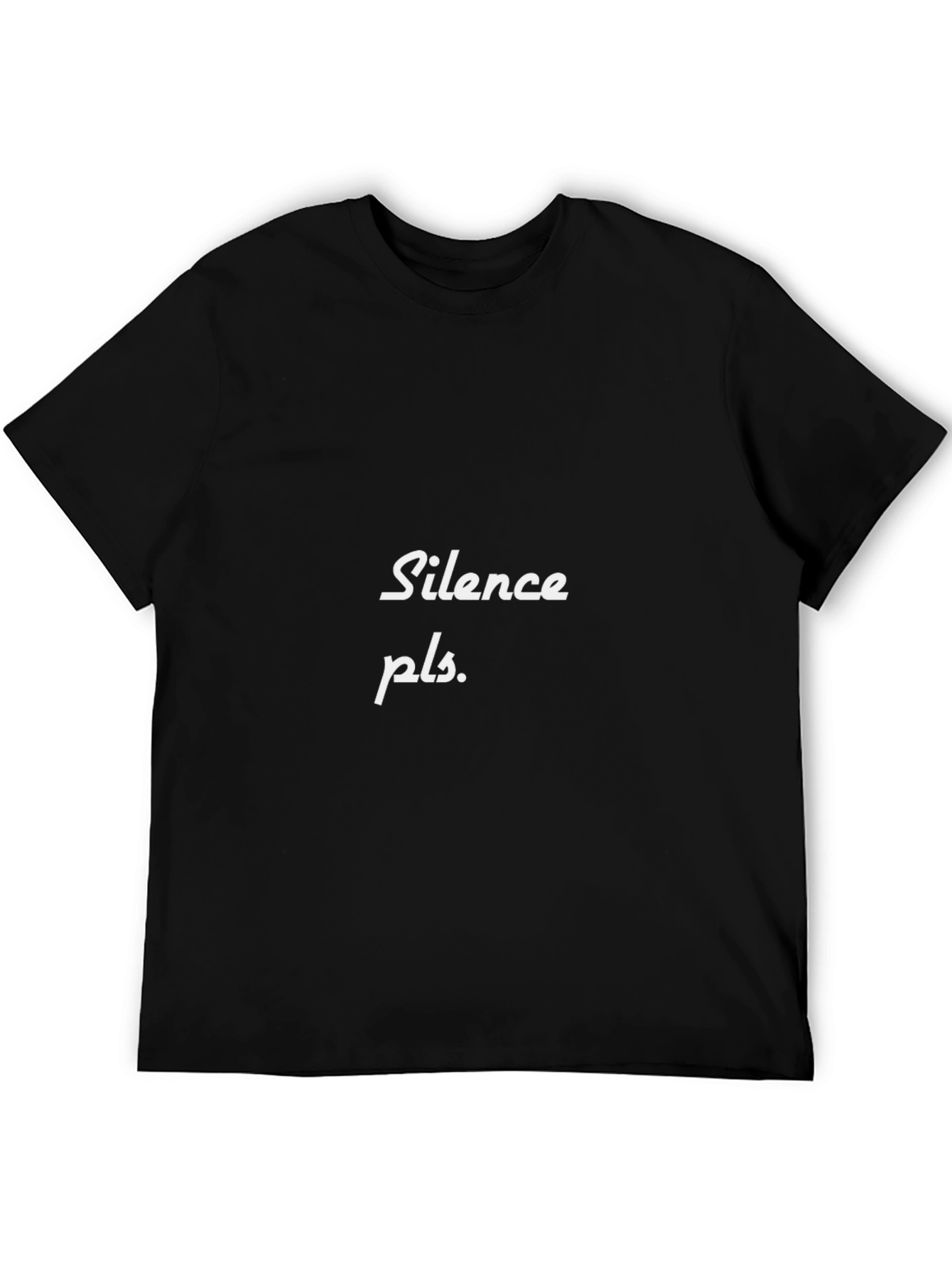 Silence Please Black T-Shirt - Unisex Casual Tee